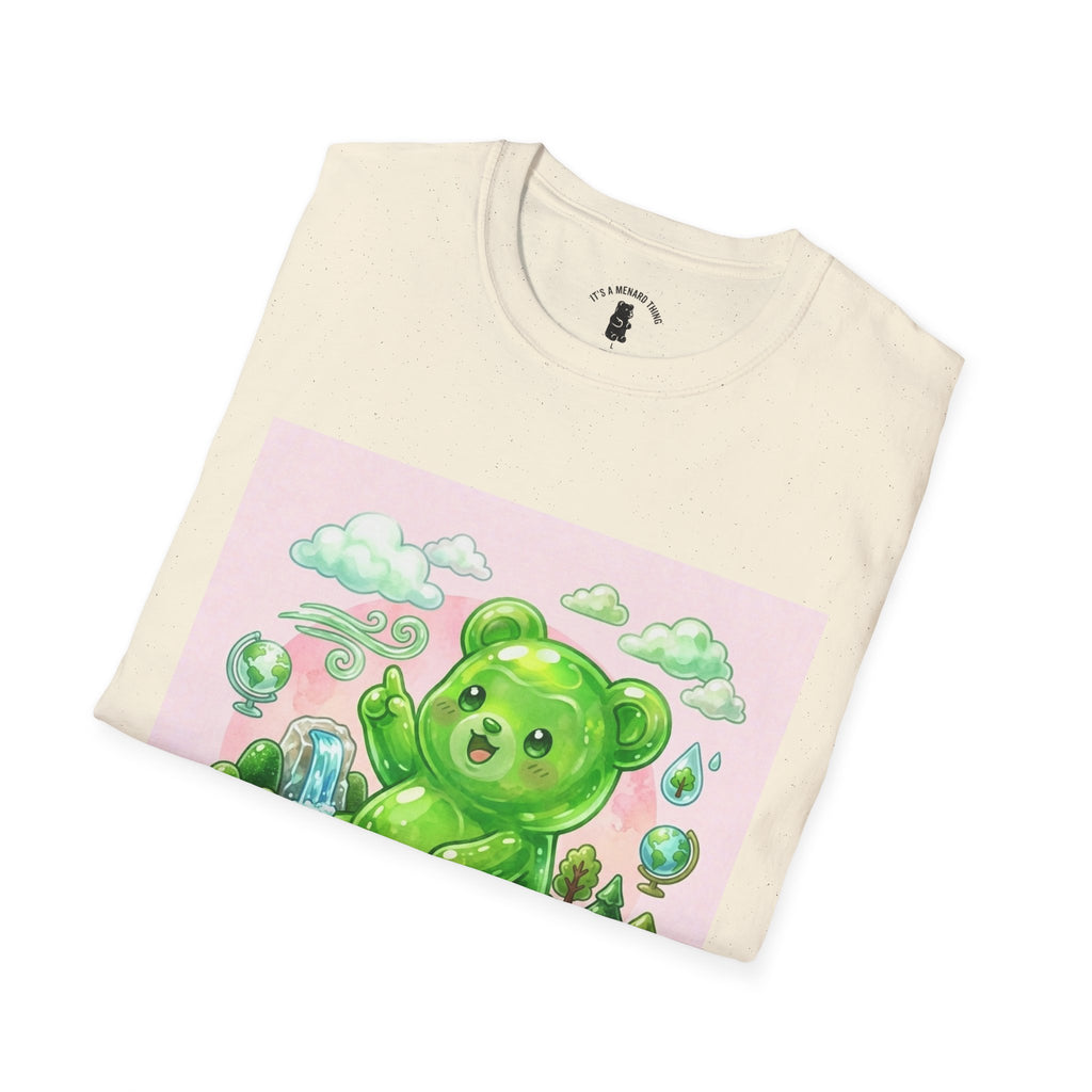 Green Teddy Bear Nature Tee — Cute Eco-Garden Graphic T-Shirt