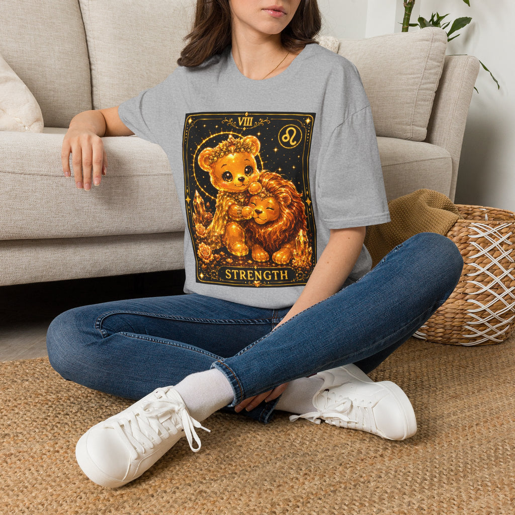 Strength Tarot Golden Lion & Oozy Bear Friend Special Addition- Graphic Shirt