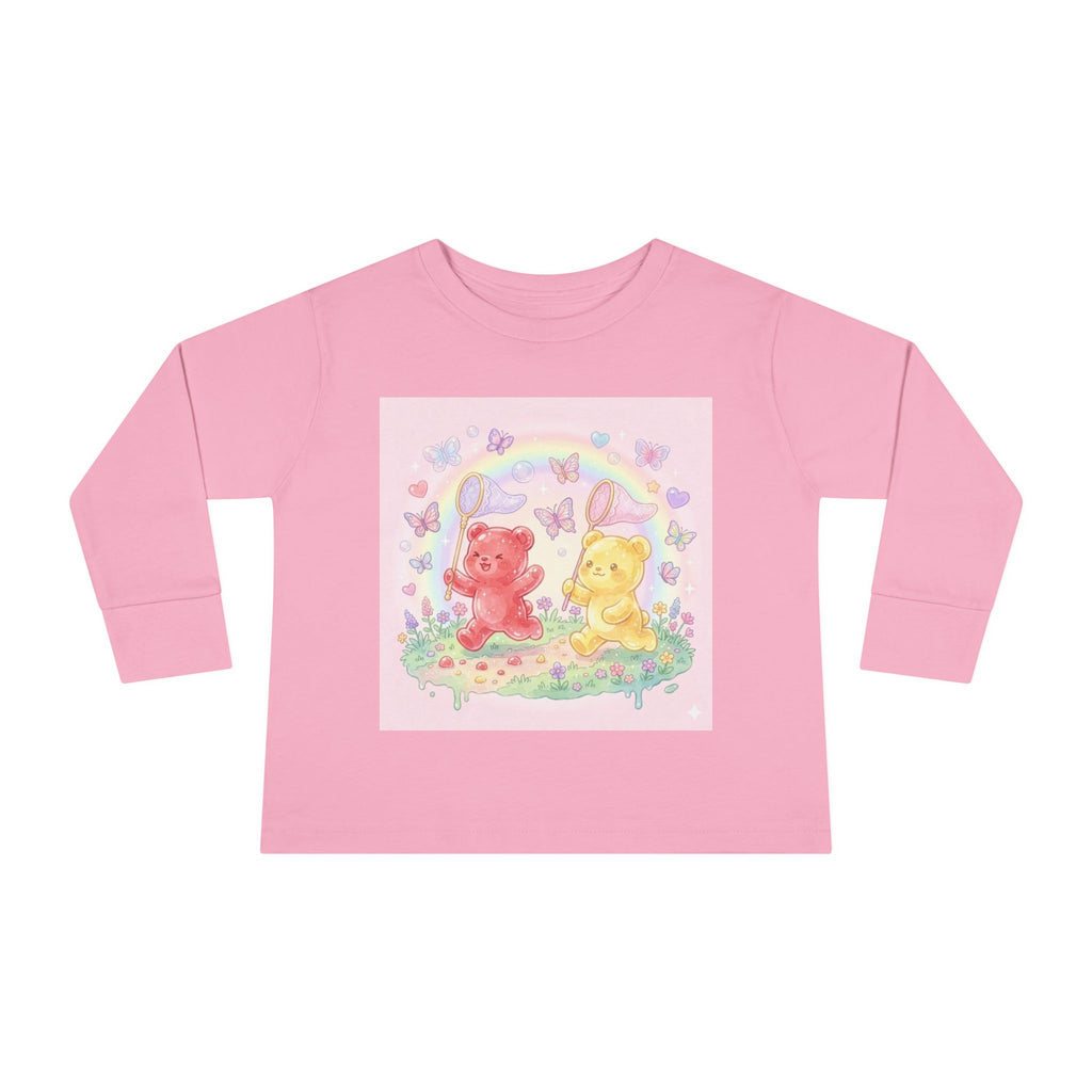 Catchin Butterflies, Oozy Bear Duo Friends- Graphic Long Sleeve Shirt