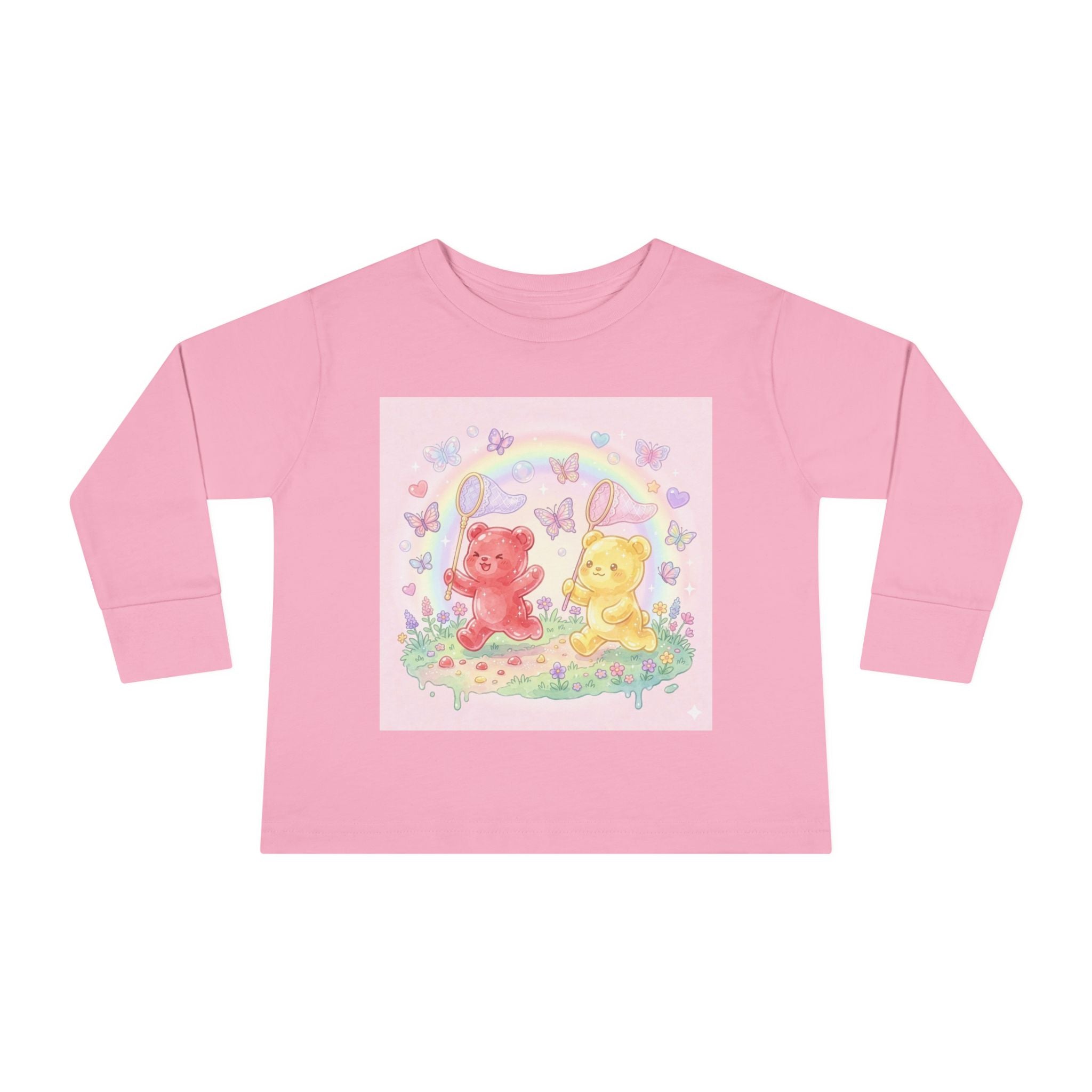 Catchin Butterflies, Oozy Bear Duo Friends- Graphic Long Sleeve Shirt