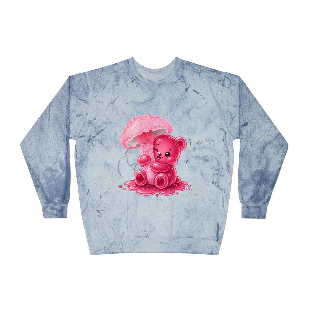 Ultra Pretty Pink Mushroom, Gooey Gummy Bear— Kawaii Graphic Sweatshirt