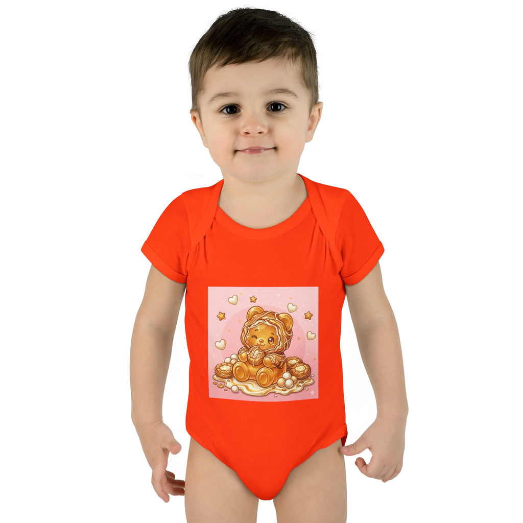 Cheese Danish Gooey Gummy bear in Puff PJs- Baby Onesie