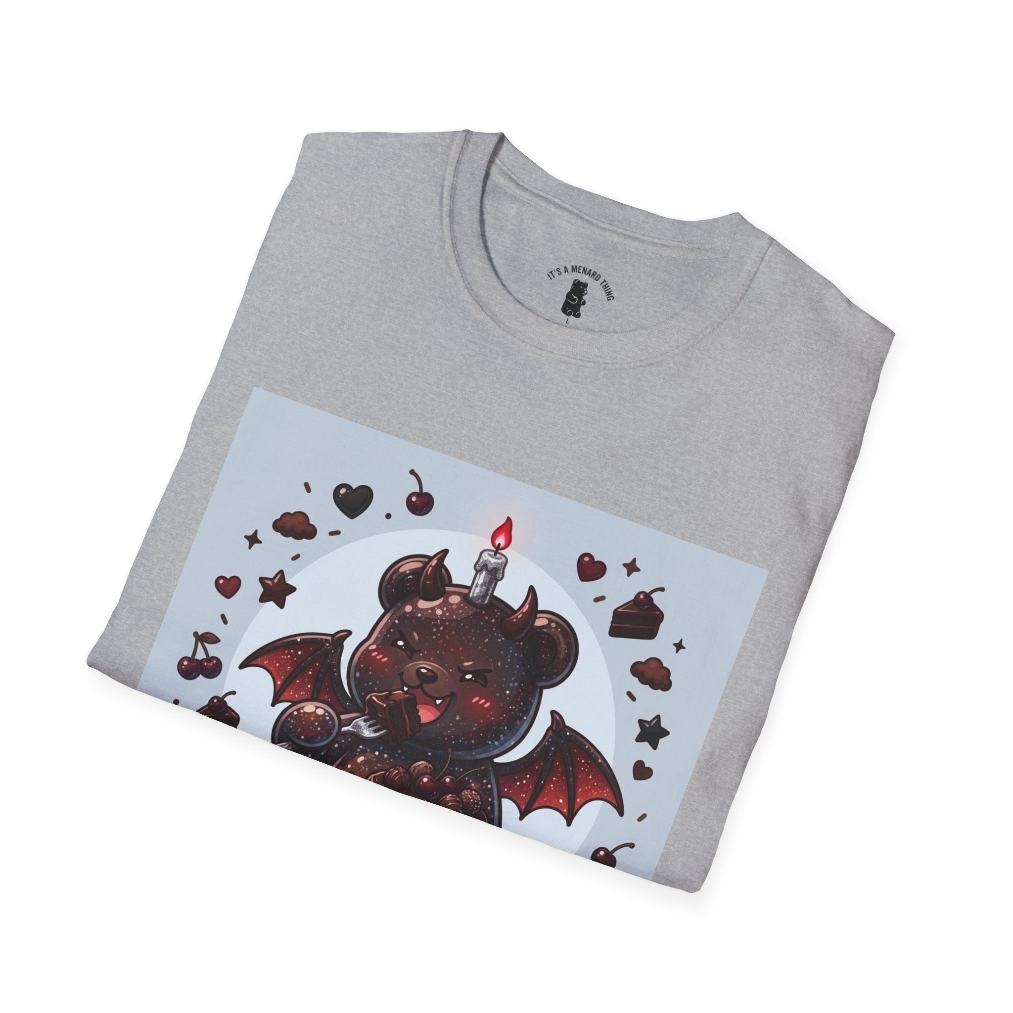 Devils food Cake Demon, Gooey Fudge Gummy Bear — Kawaii Graphic Tee
