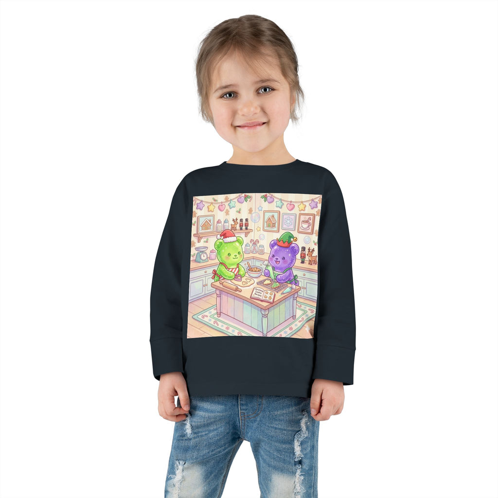 Little Holiday Bakers, Oozy Bear Gummy Friends- Graphic Long Sleeve Shirt