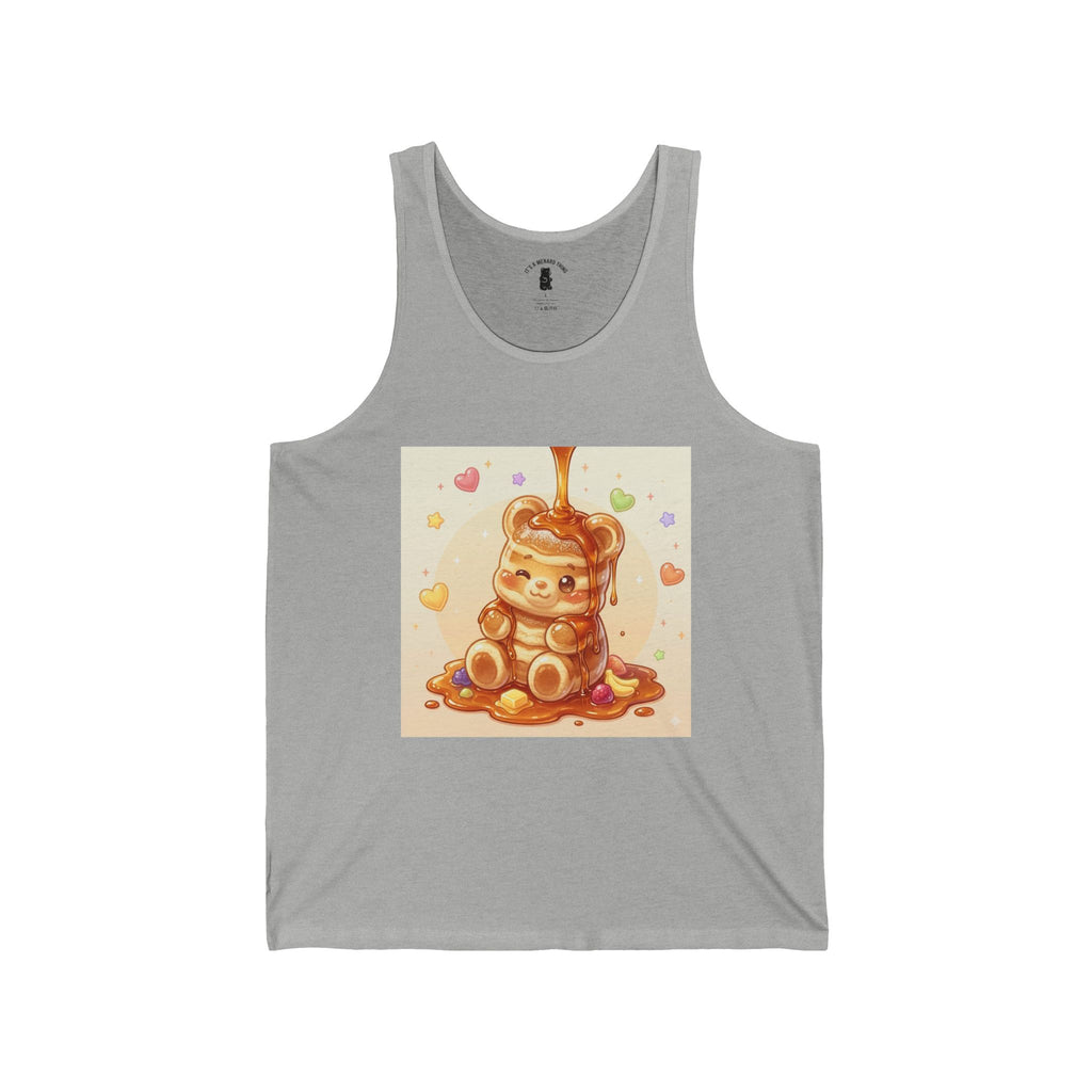 Fluffy Thick Pancake Baby, Golden Gooey Gummy Bear- Cute Illustration Tank Top