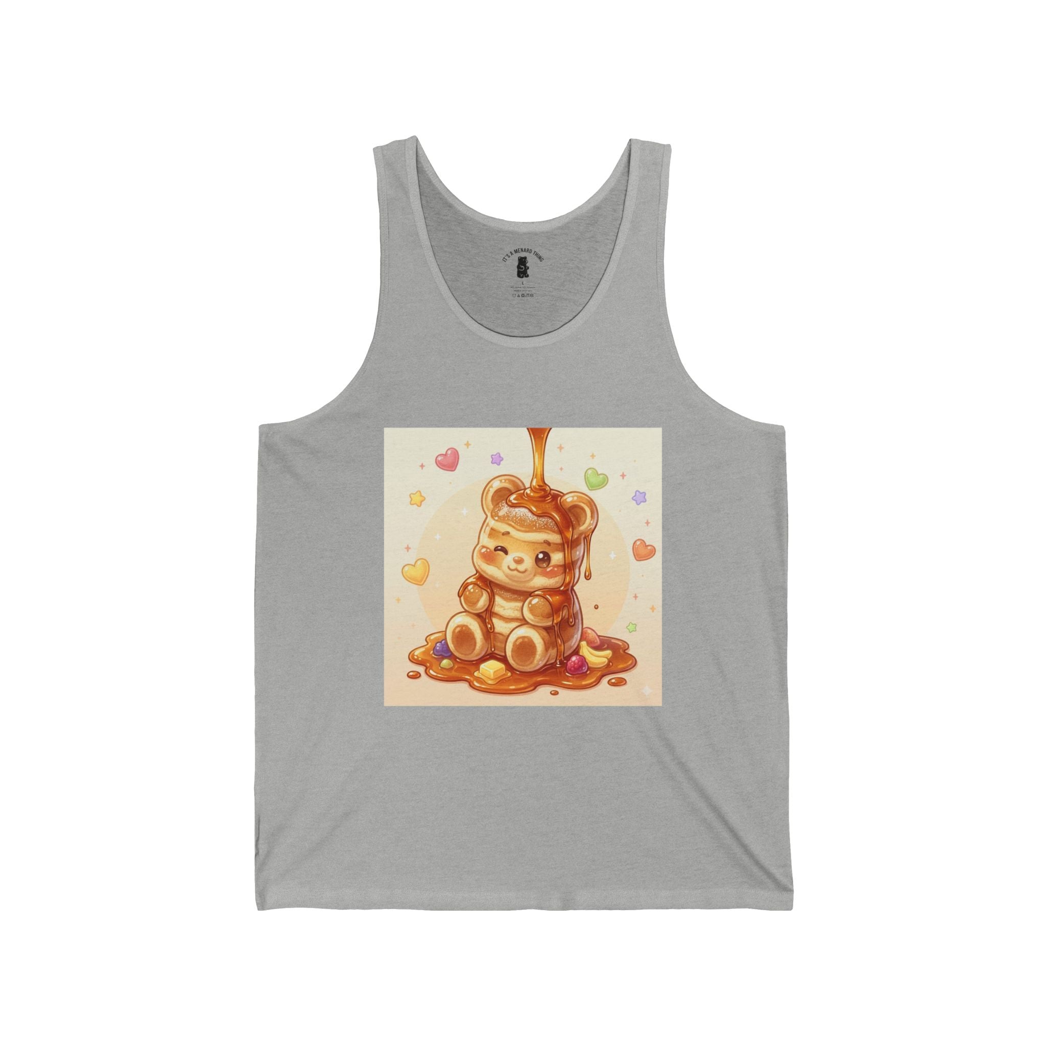 Fluffy Thick Pancake Baby, Golden Gooey Gummy Bear- Cute Illustration Tank Top