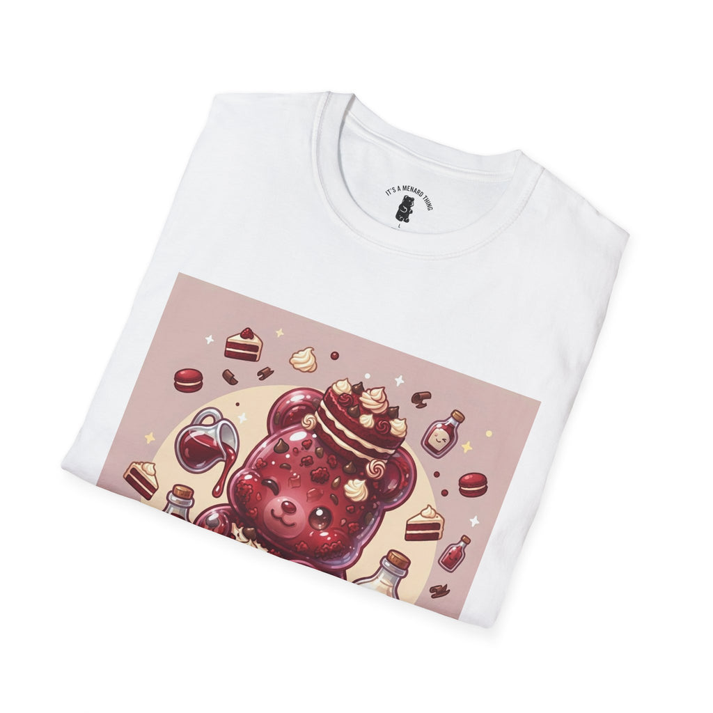 Silky Red Velvet Cake & Cream, Exotic Gooey Gummy Bear — Kawaii Graphic T-Shirt