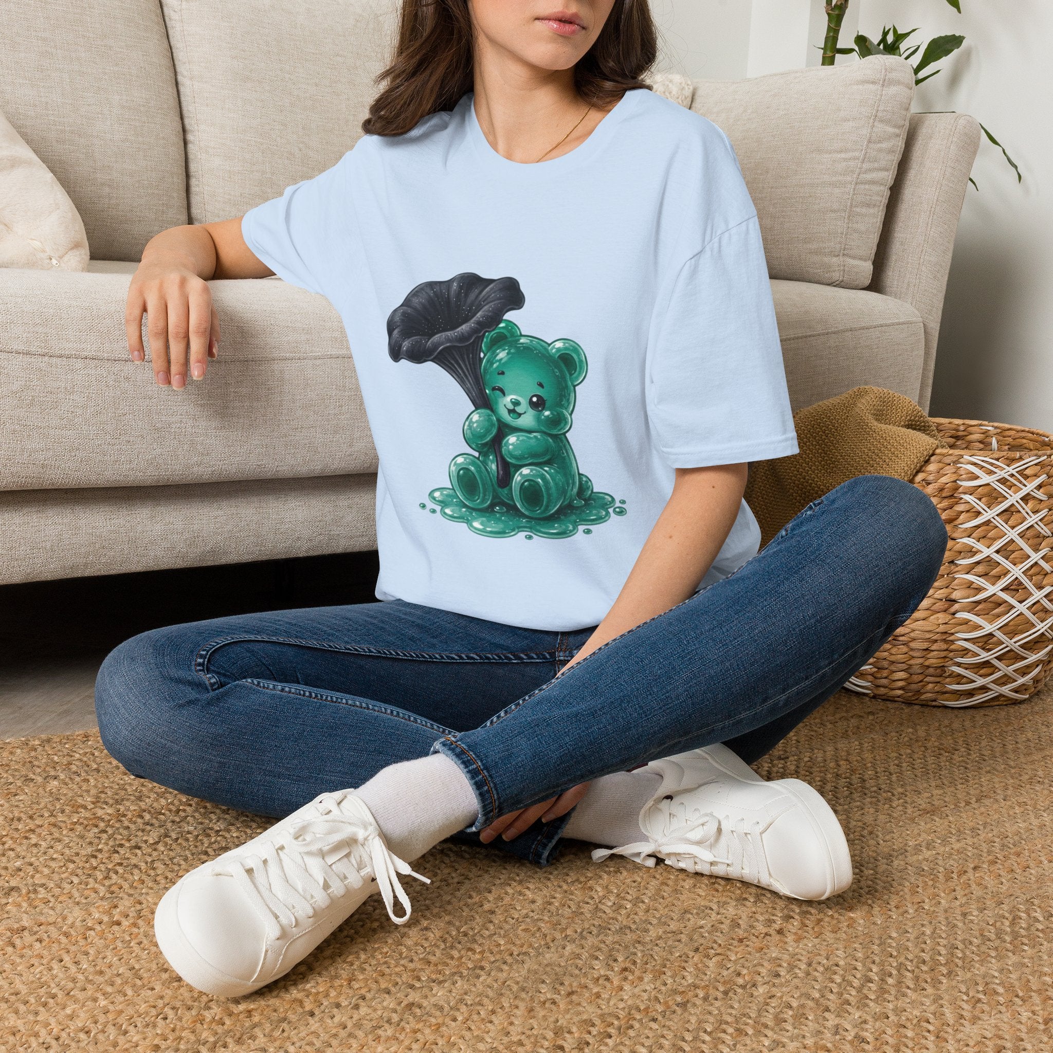 Black Trumpet Mushroom, Teal Special Oozy Bear Gummy Special- Graphic Shirt