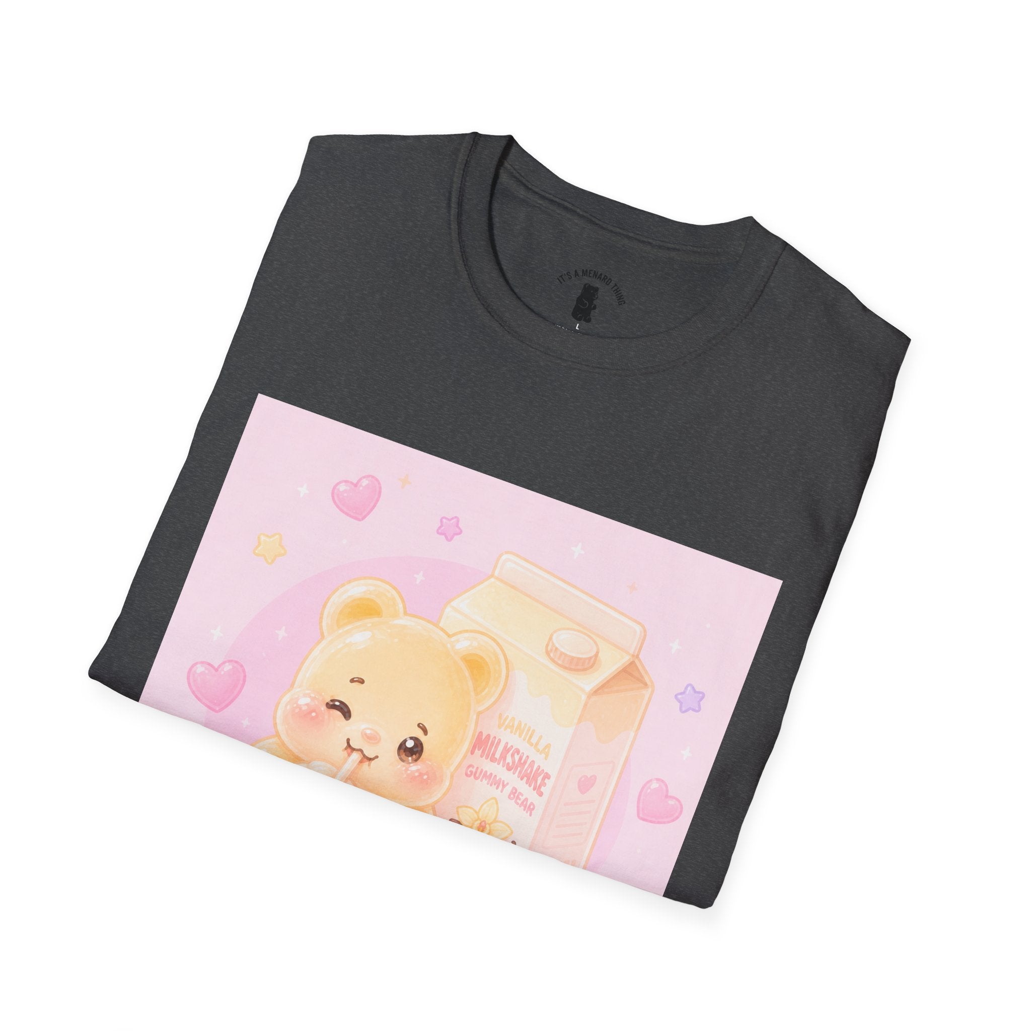 Vanilla Milkshake Gooey Gummy Cartoon T-Shirt — Pastel Aesthetic Tee