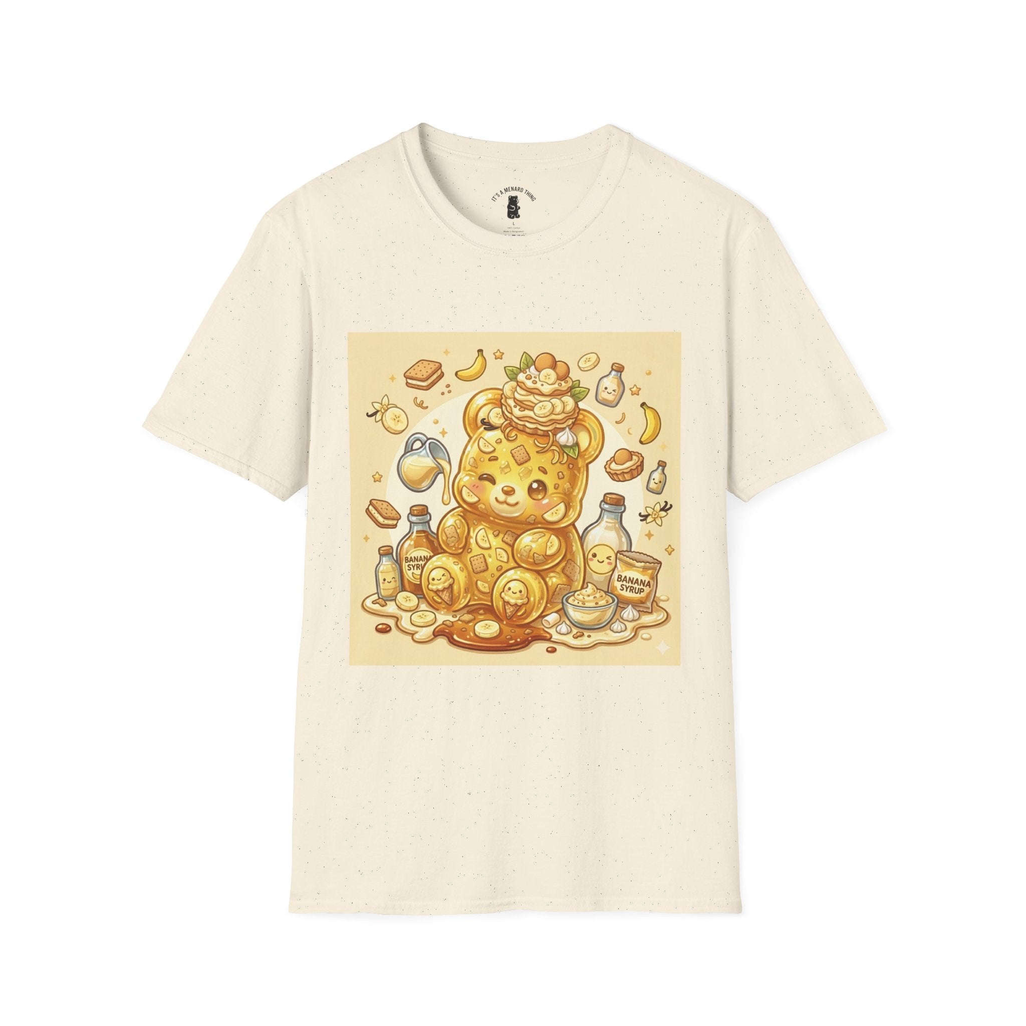 Banana Cream Pudding & Vanilla Cookies, Gooey Gummy Bear — Cute Cartoon T-Shirt
