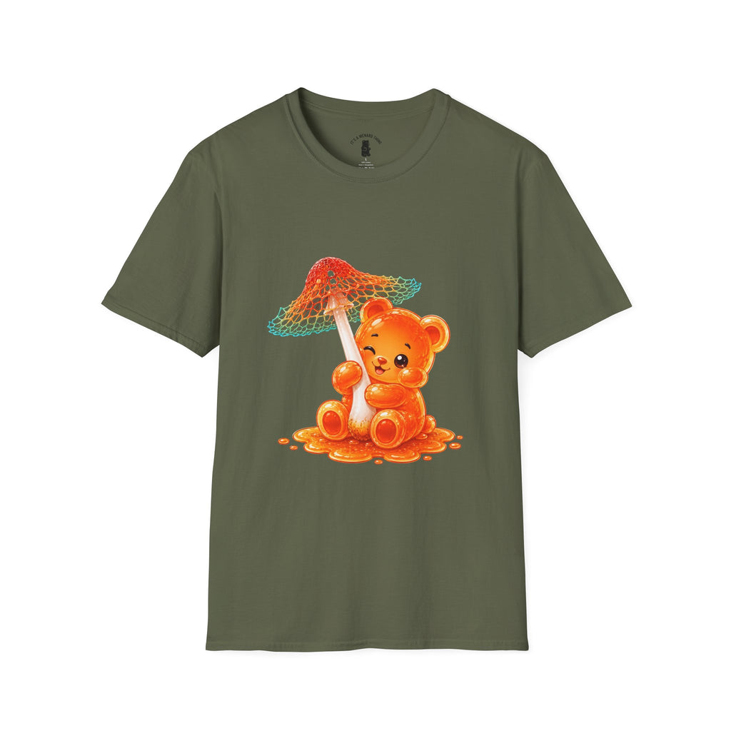 Rare Orange and Green Mushroom, Oozy Bear Gummy Friend Special- Graphic Shirt
