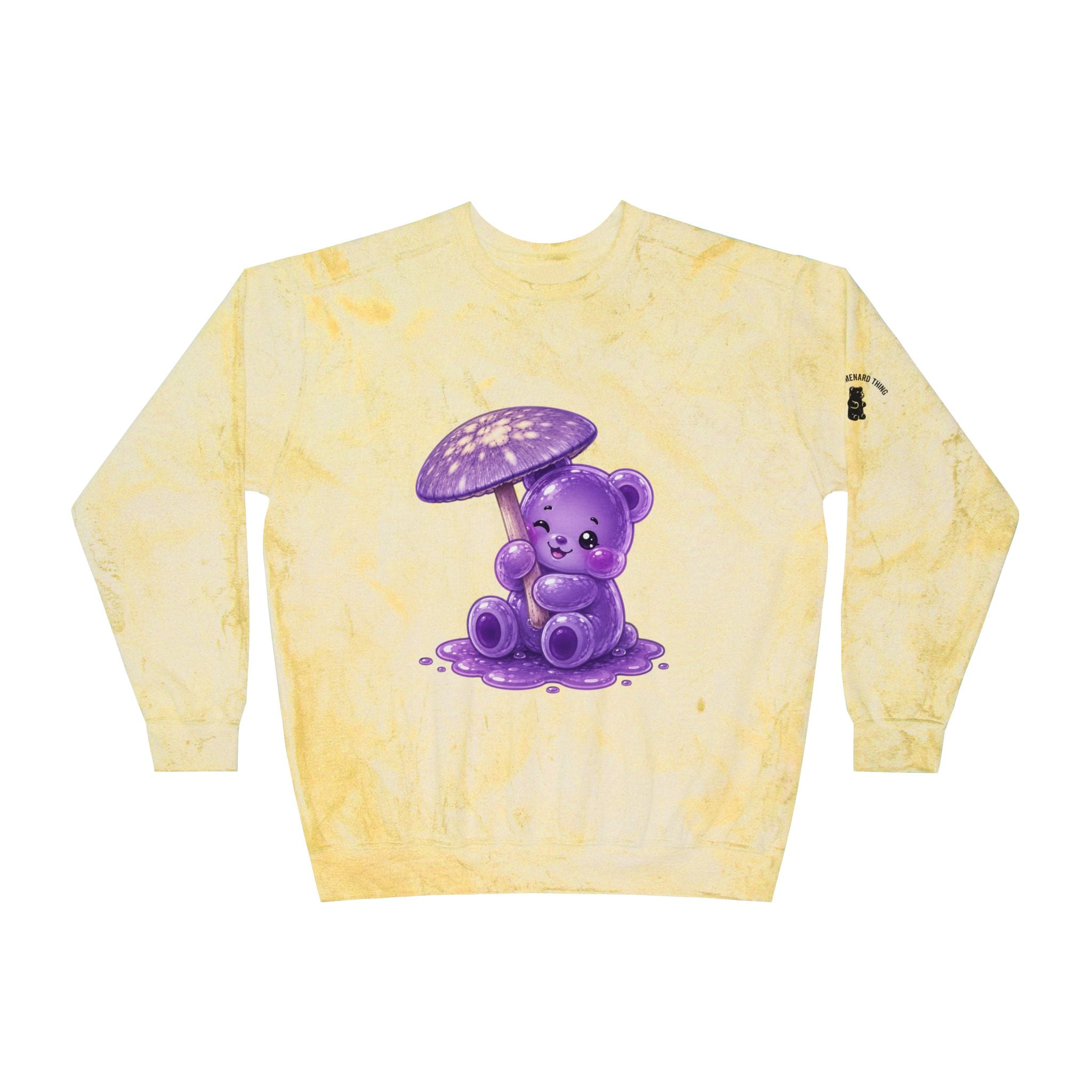 Special Purple Mushroom, Gooey Gummy Bear Friend — Kawaii Graphic Sweatshirt