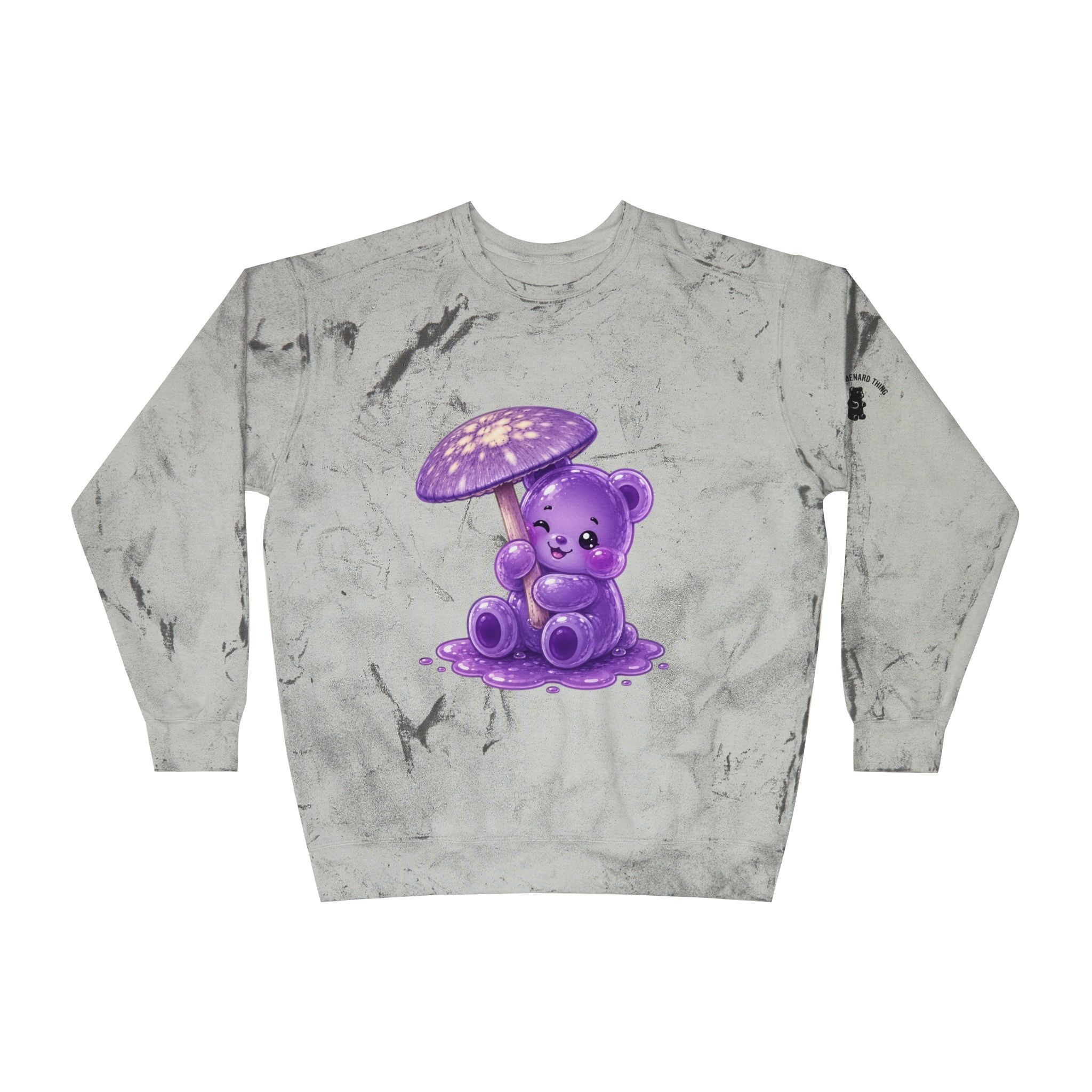 Special Purple Mushroom, Gooey Gummy Bear Friend — Kawaii Graphic Sweatshirt