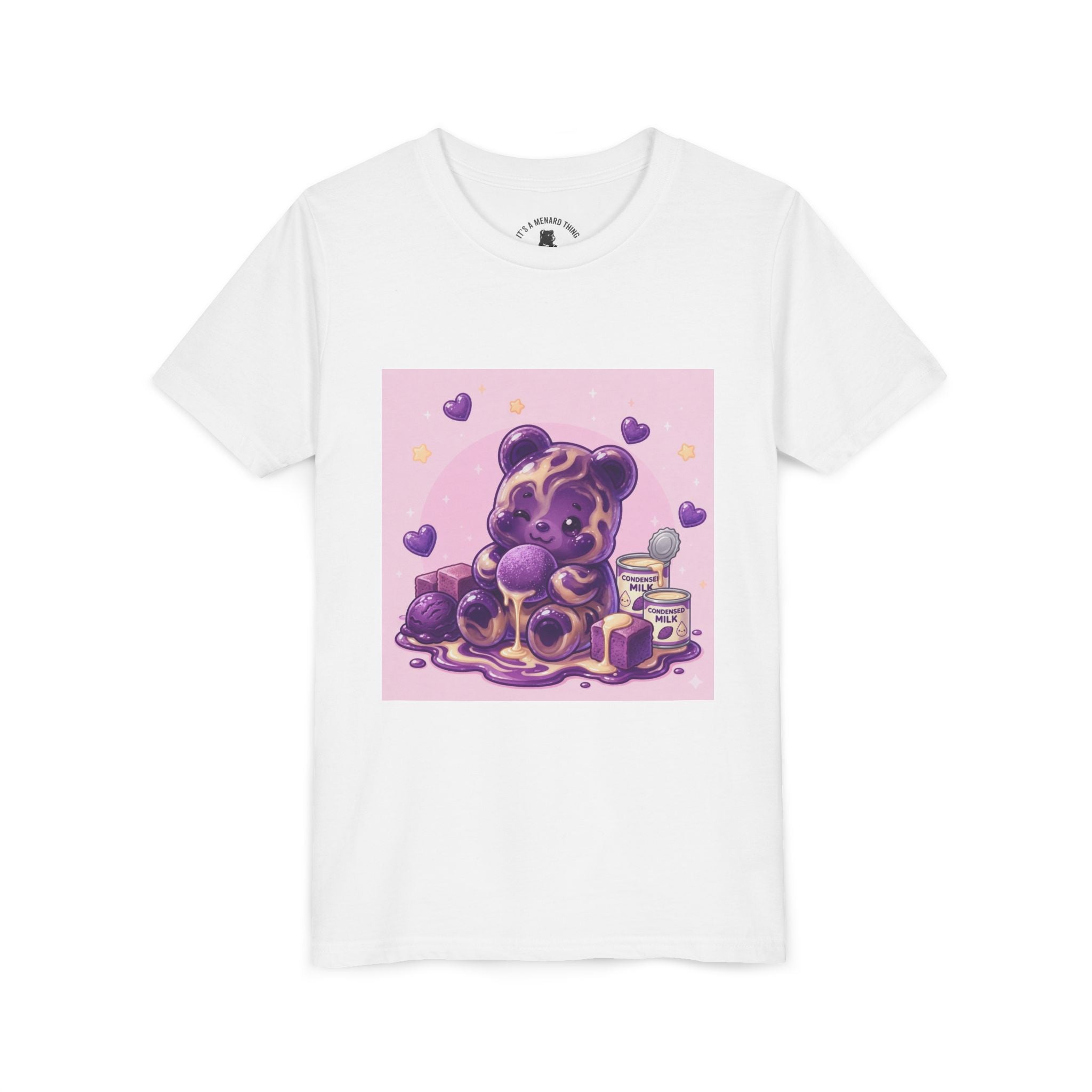 Ube & Condensed Milk Snack roll Gooey Gummy Bear Graphic Youth T-Shirt