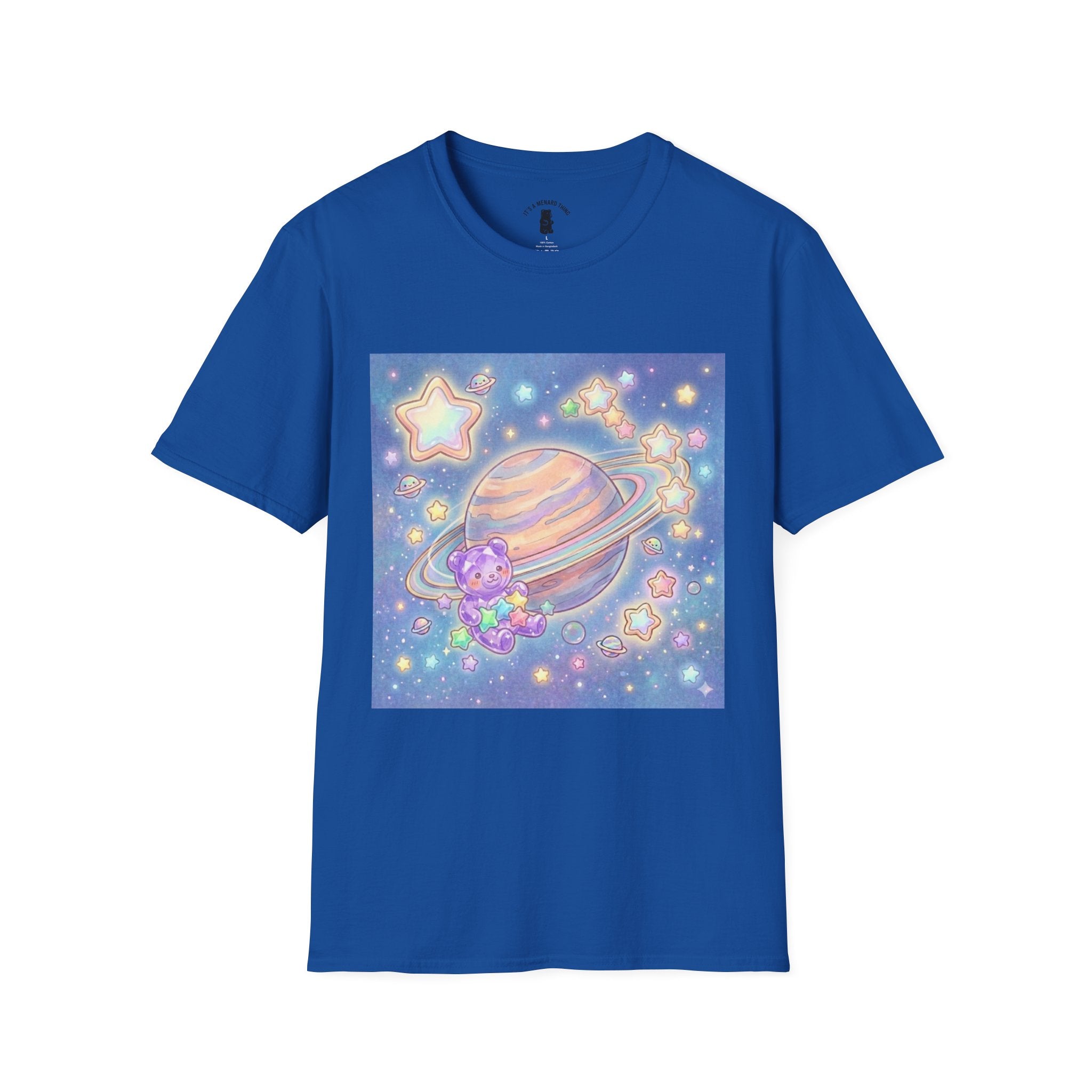 Look Upon Saturn, Purple Crystal Gooey Gummy Bear — Kawaii Graphic T-Shirt