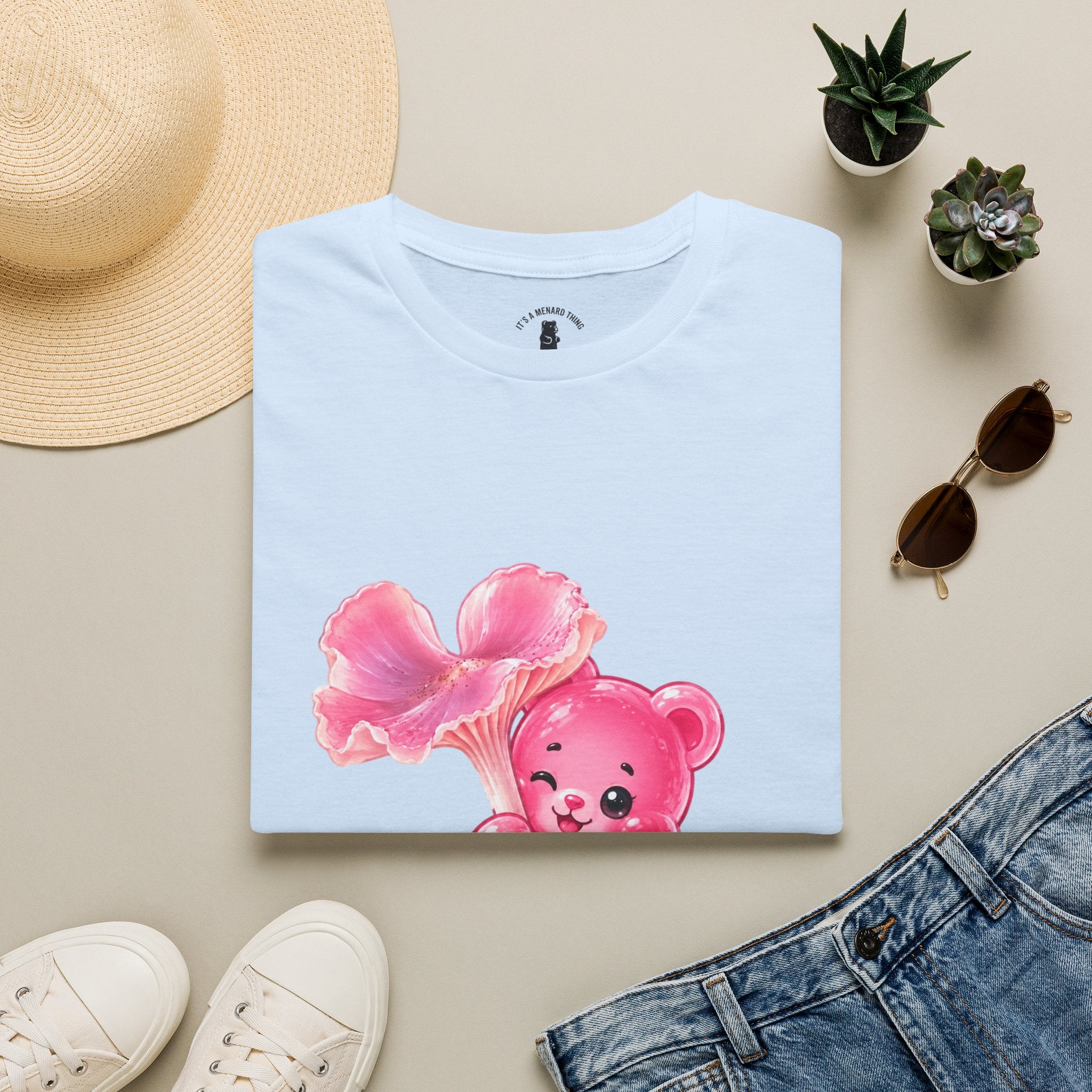 Pink Wax Cap Special Mushroom, Oozy Bear Gummy Friend- Graphic Shirt
