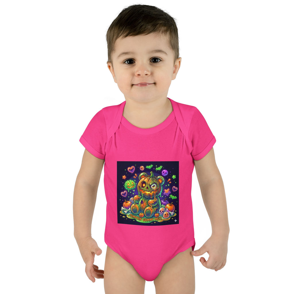 Halloween Pumpkin Head Gooey Gummy Bear - Infant Onesie