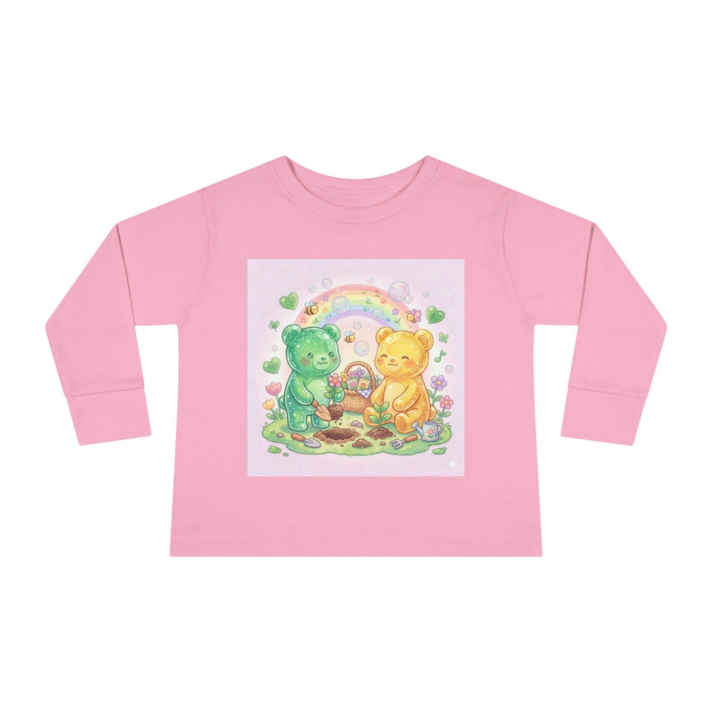 Let's Build a Garden, Oozy Bear Friends Gummy Duo- Graphic Long Sleeve Shirt