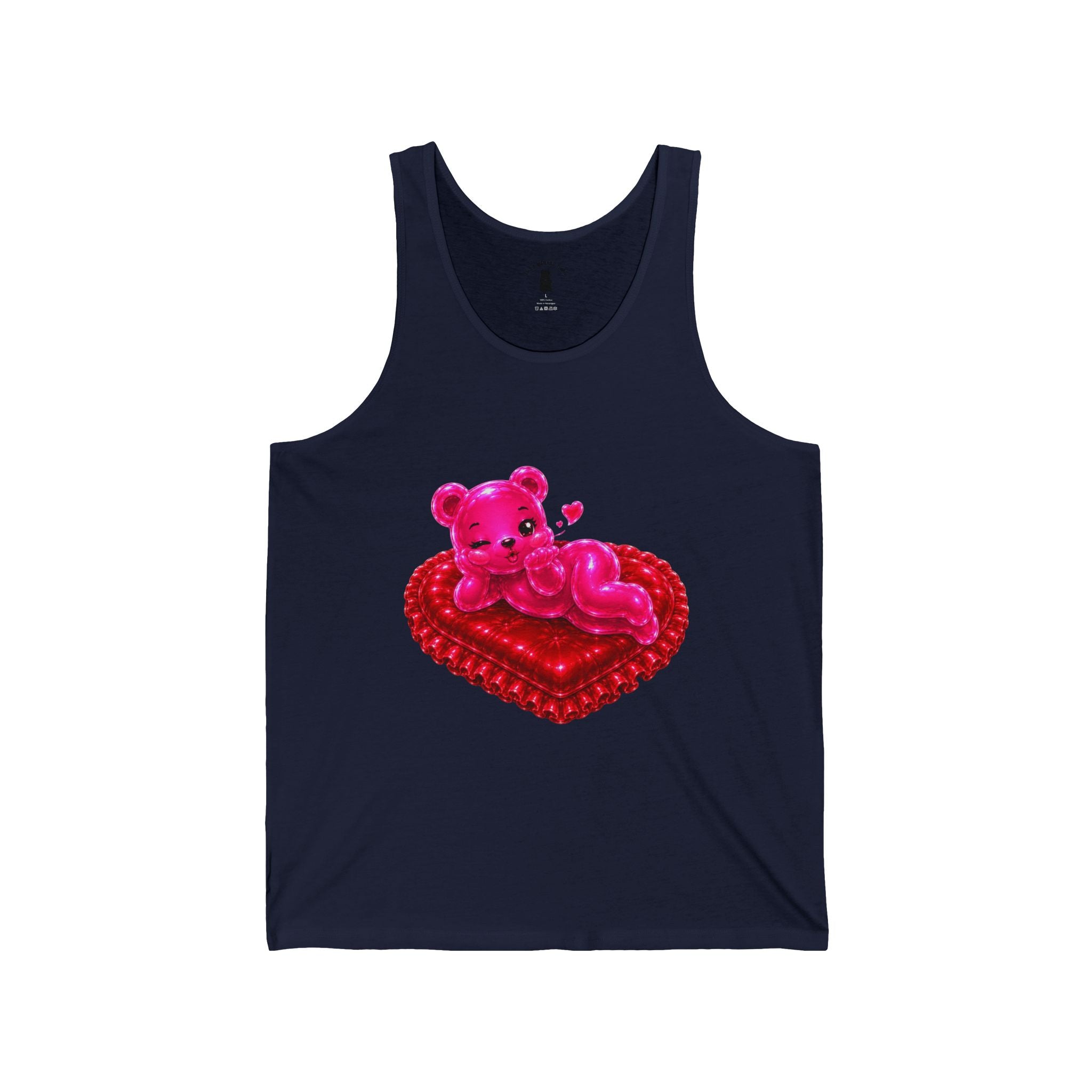 Valentine Special Pink Oozy Bear Friend- Graphic Tank Top (Adult Only!)