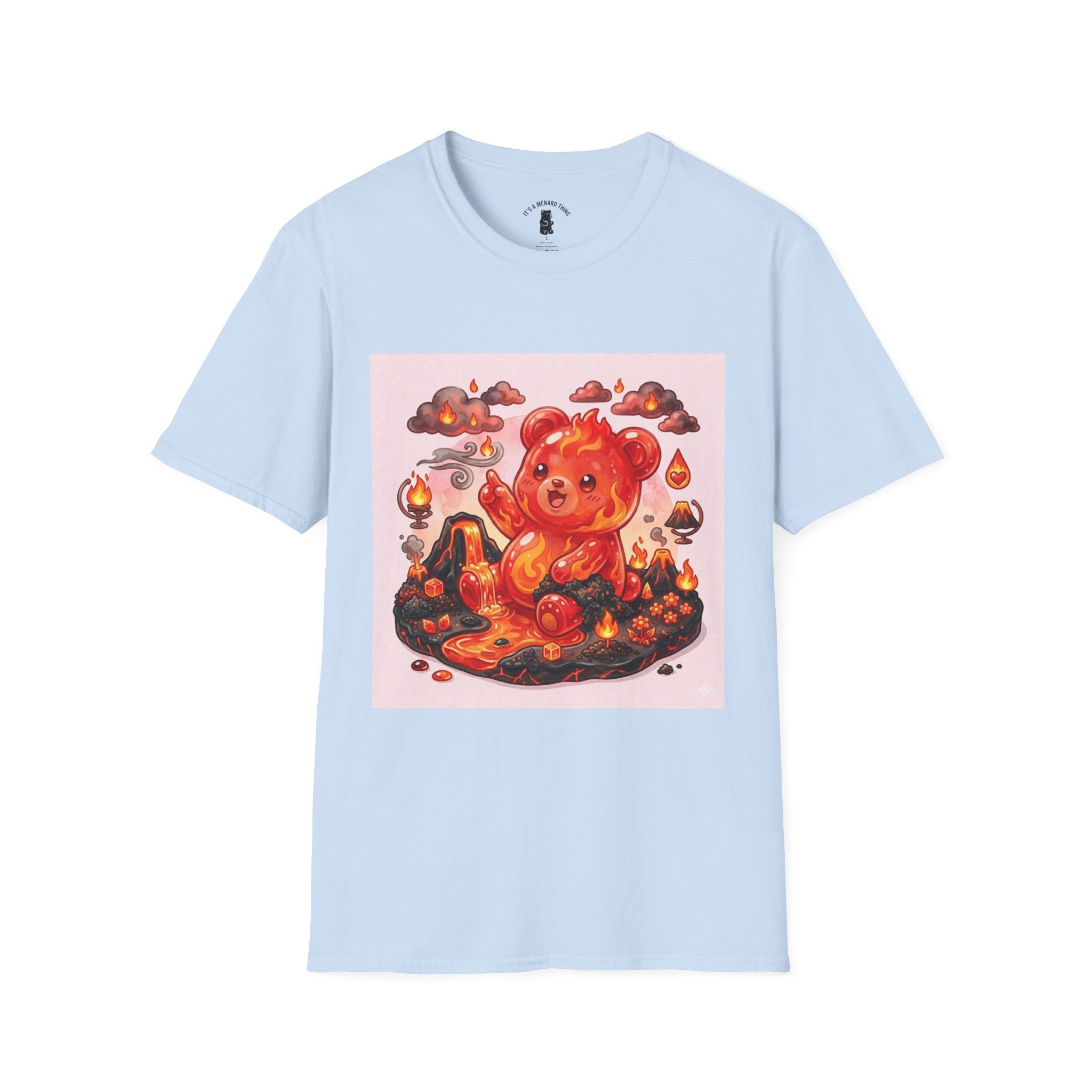 Elemental, Fire Style Volcano Red Gooey Gummy Bear — Cute Graphic T-Shirt