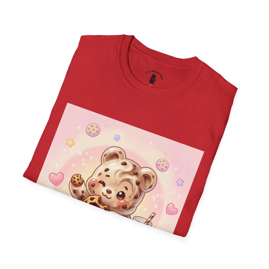 Cookies and Milk, Fudge Gooey Gummy Bear — Kawaii Graphic T-Shirt