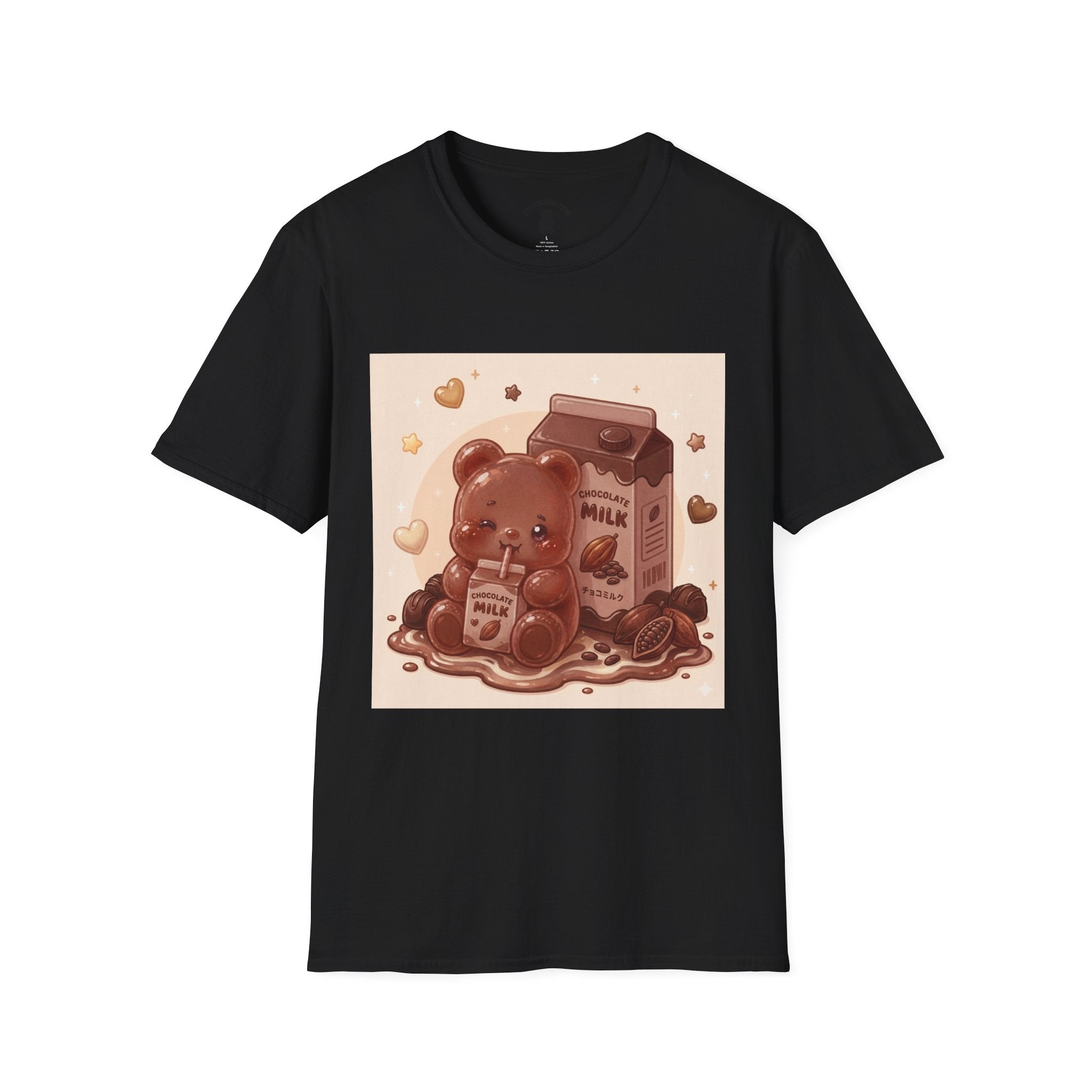 Cute Kawaii Gooey Gummy Milk Chocolate Milk Bear Cartoon Graphic T-Shirt