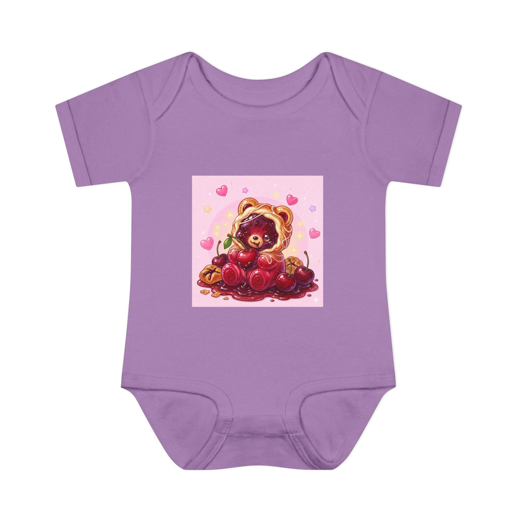 Cherry Danish Gooey Gummy Bear in Puff PJs (Infant Rib Onesie)