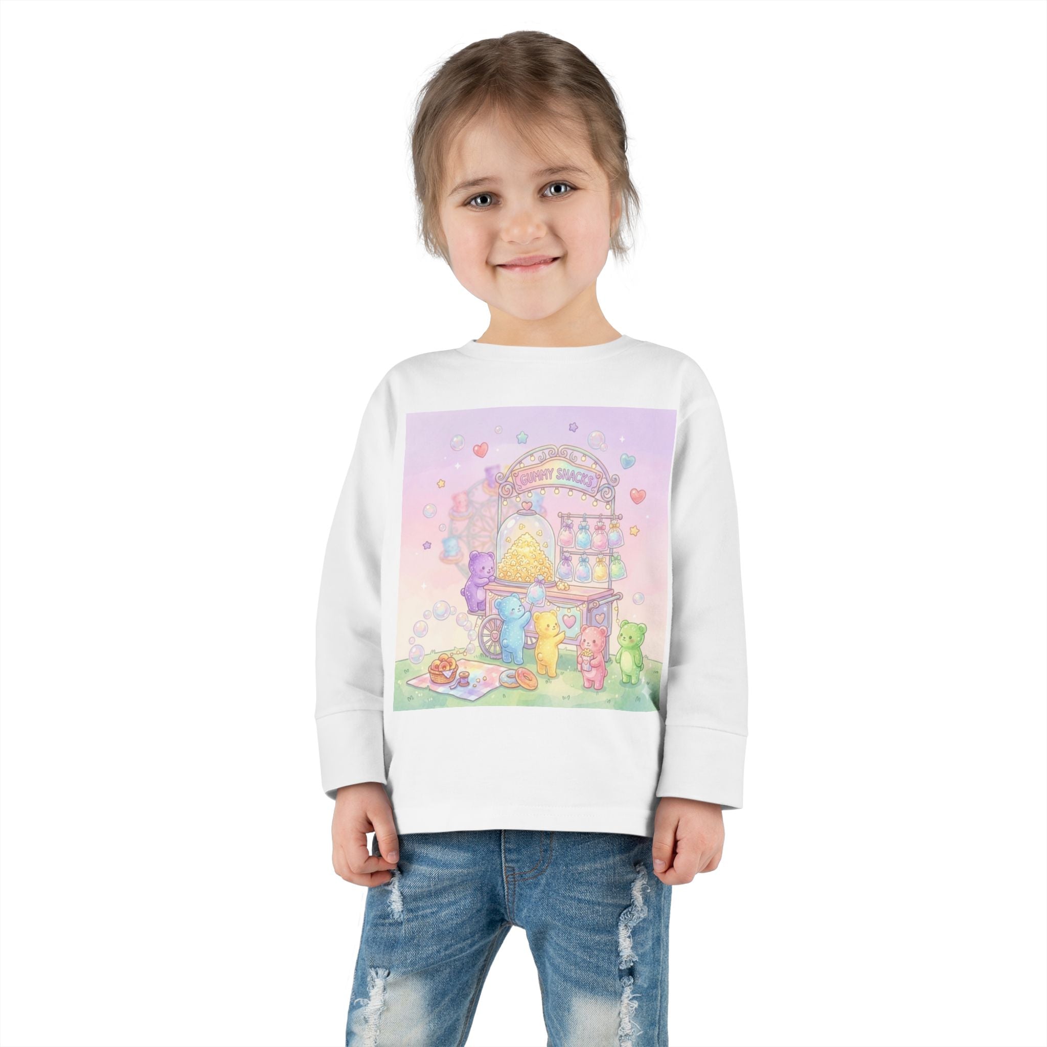 Special Candy Cart, Carnival Oozy Bear Friends- Graphic Long Sleeve Shirt