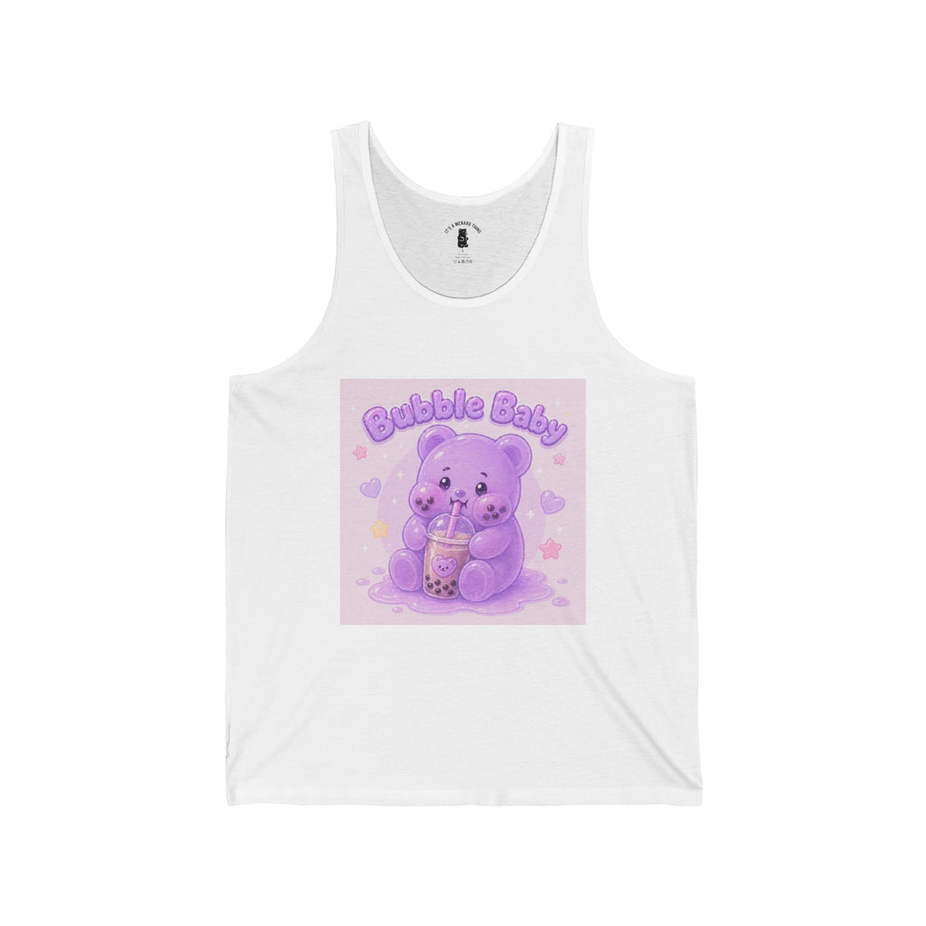 "Bubble Baby" Bubble Boba Tea, Gooey Gummy Bear — Cute Graphic Tank Top