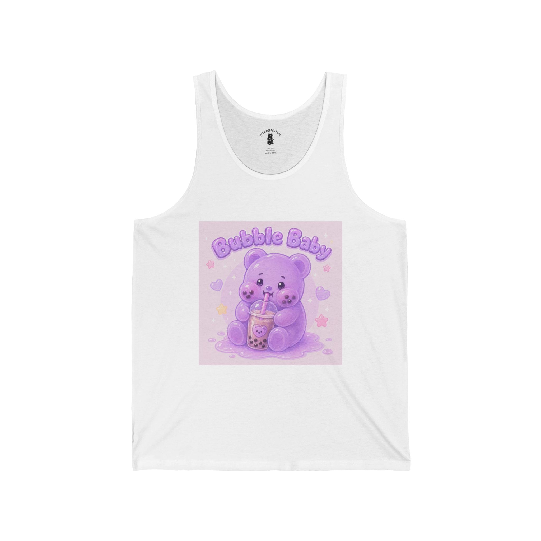 "Bubble Baby" Bubble Boba Tea, Gooey Gummy Bear — Cute Graphic Tank Top