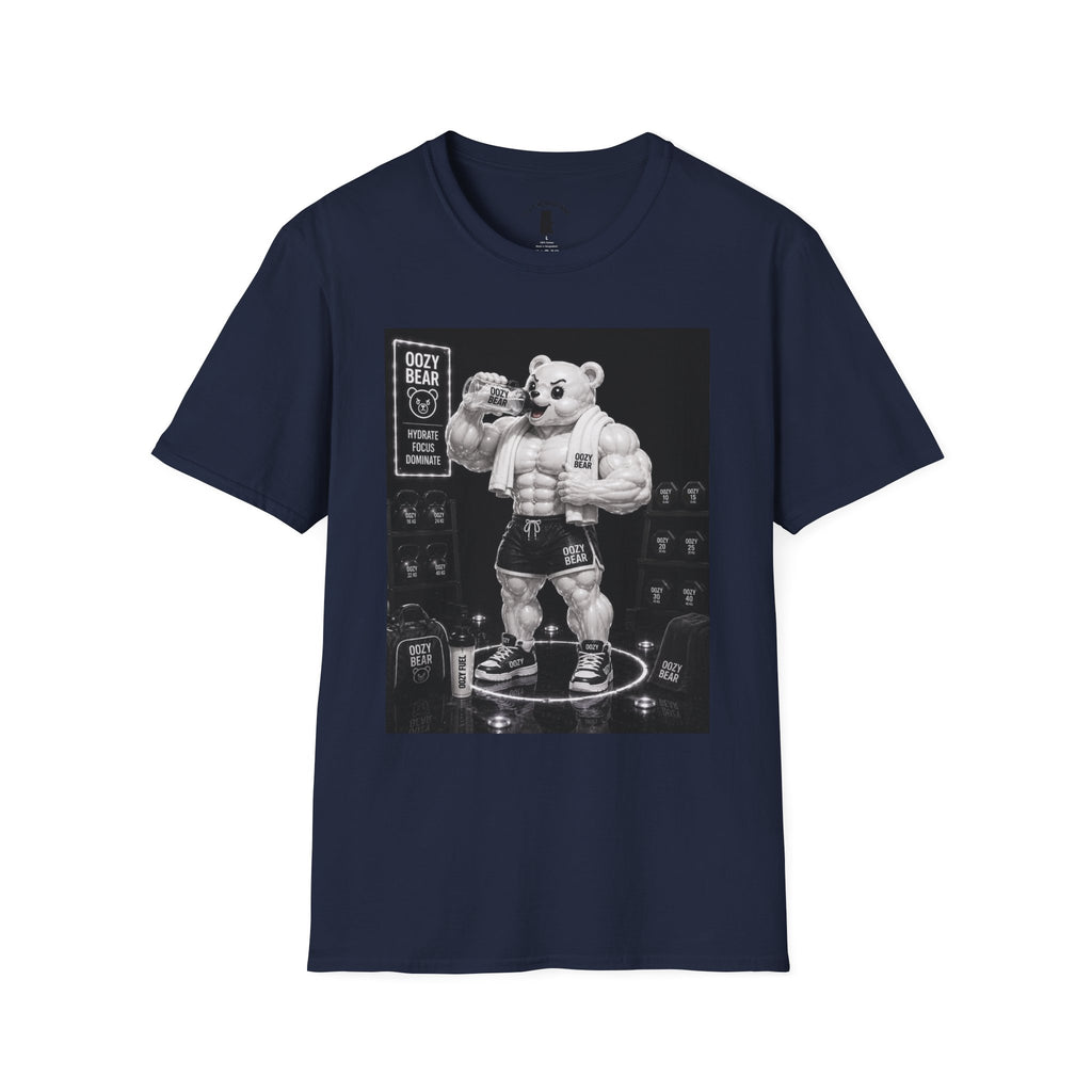 Rehydration Time, Oozy Buff Bodybuilder Gummy Gym Addition- Adult Graphic Shirt