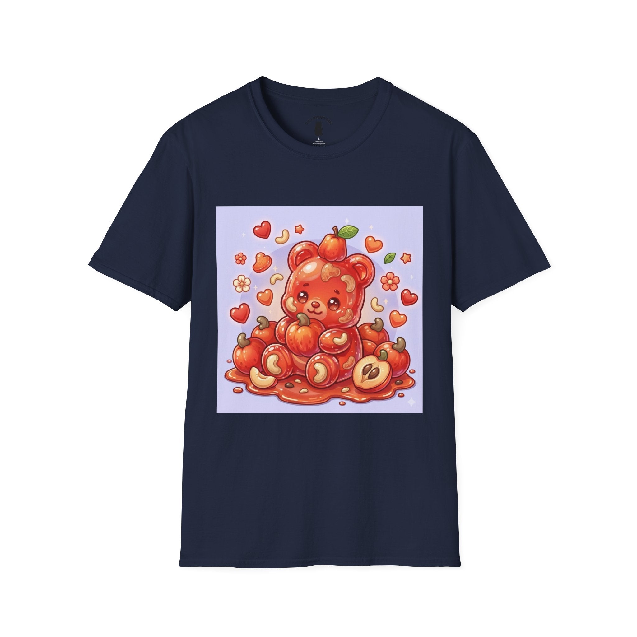 Scrumptious Cashew Apple, Oozy Gummy Bear Friend — Kawaii Graphic Shirt