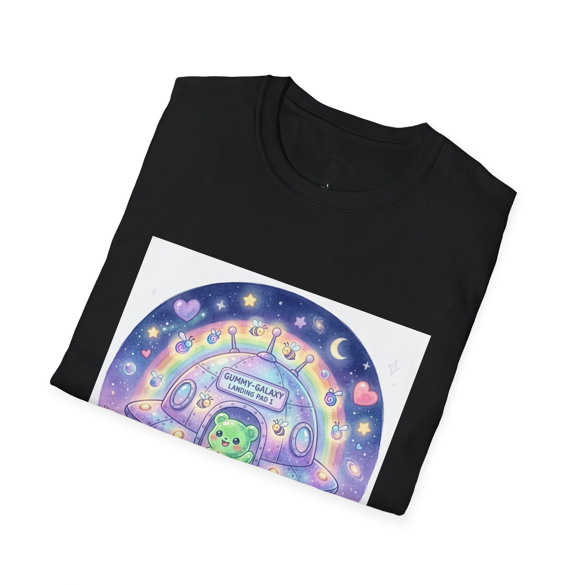 Alien Spaceship, Green Gooey Gummy Space Friend— Kawaii UFO Design