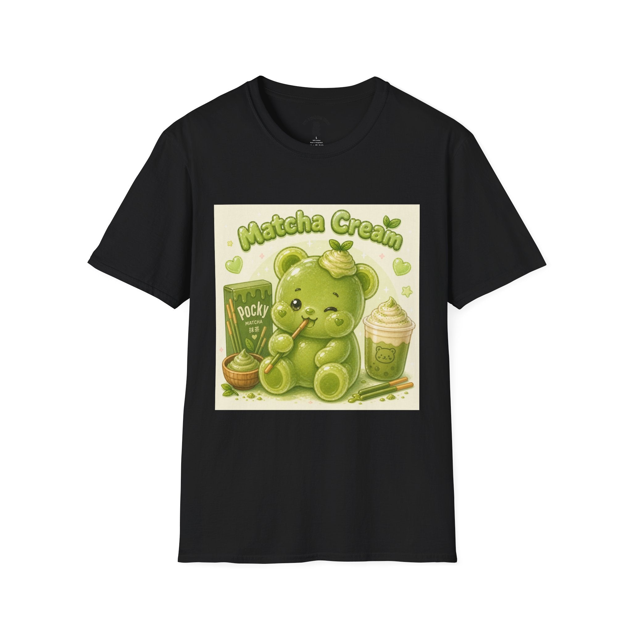 Matcha Cream Gooey Gummy Bear — Cute Green Tea Kawaii Graphic Tee
