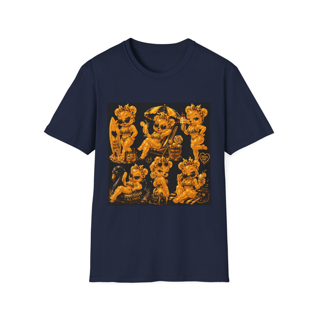 Vintage Style Oozy Bear Beach Babe Pin Up- Adult Graphic Shirt (18+)