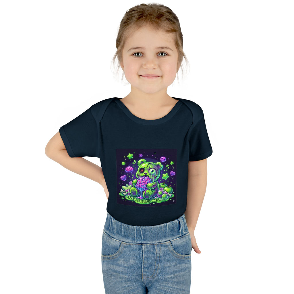 Baby Bodysuit — Neon Zombie Halloween Gooey Gummy Bear