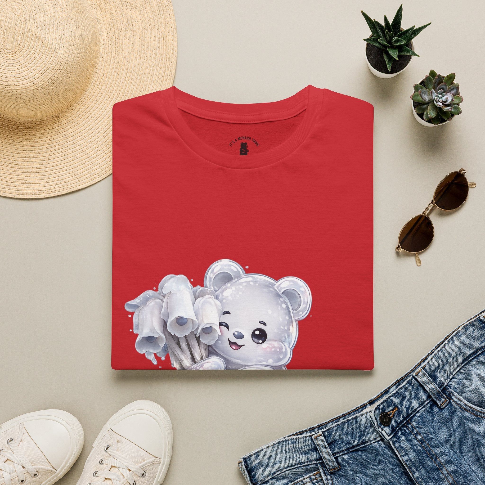 Special Ghost Pipe Mushroom Cluster, White Oozy Bear Gummy Friend- Graphic Shirt
