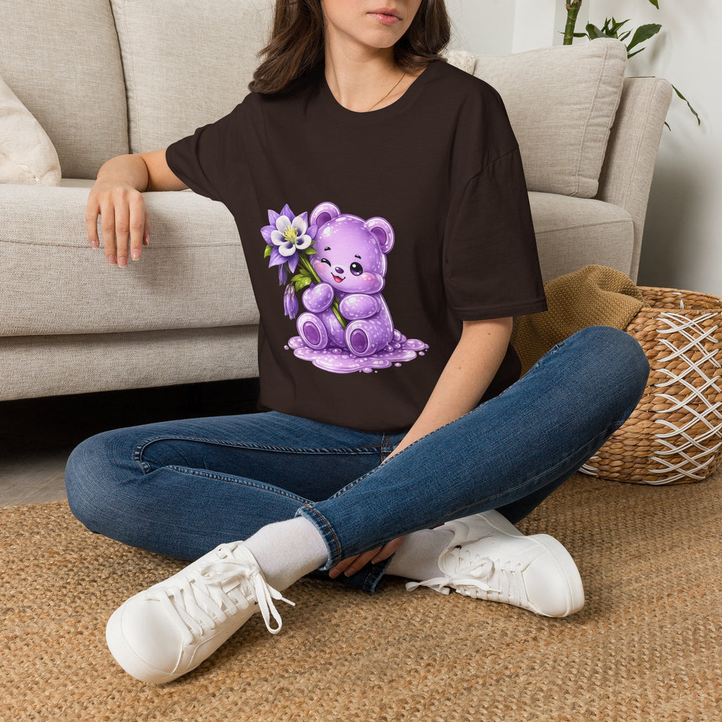 Pretty Purple Flower, Special Oozy Bear Gummy- Graphic Shirt