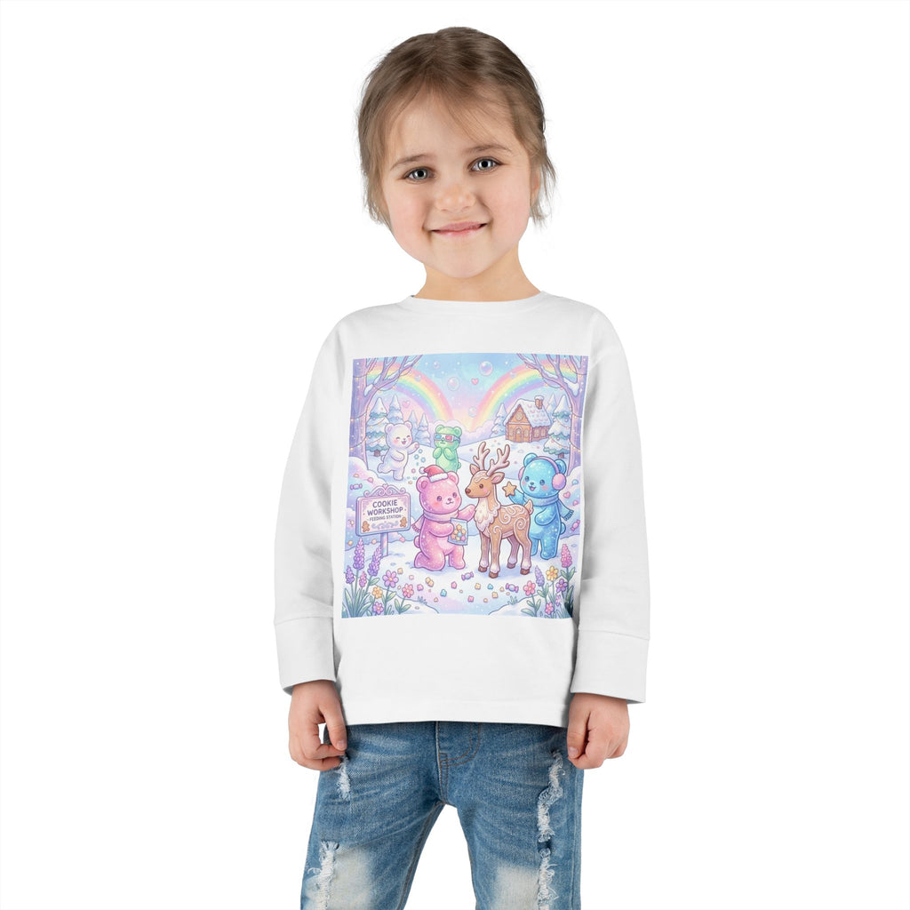 Feeding the Reindeer, Oozy Bear Friends Special Holiday- Graphic Long Sleeve Shirt
