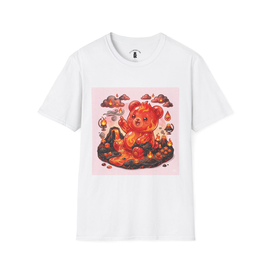Elemental, Fire Style Volcano Red Gooey Gummy Bear — Cute Graphic T-Shirt