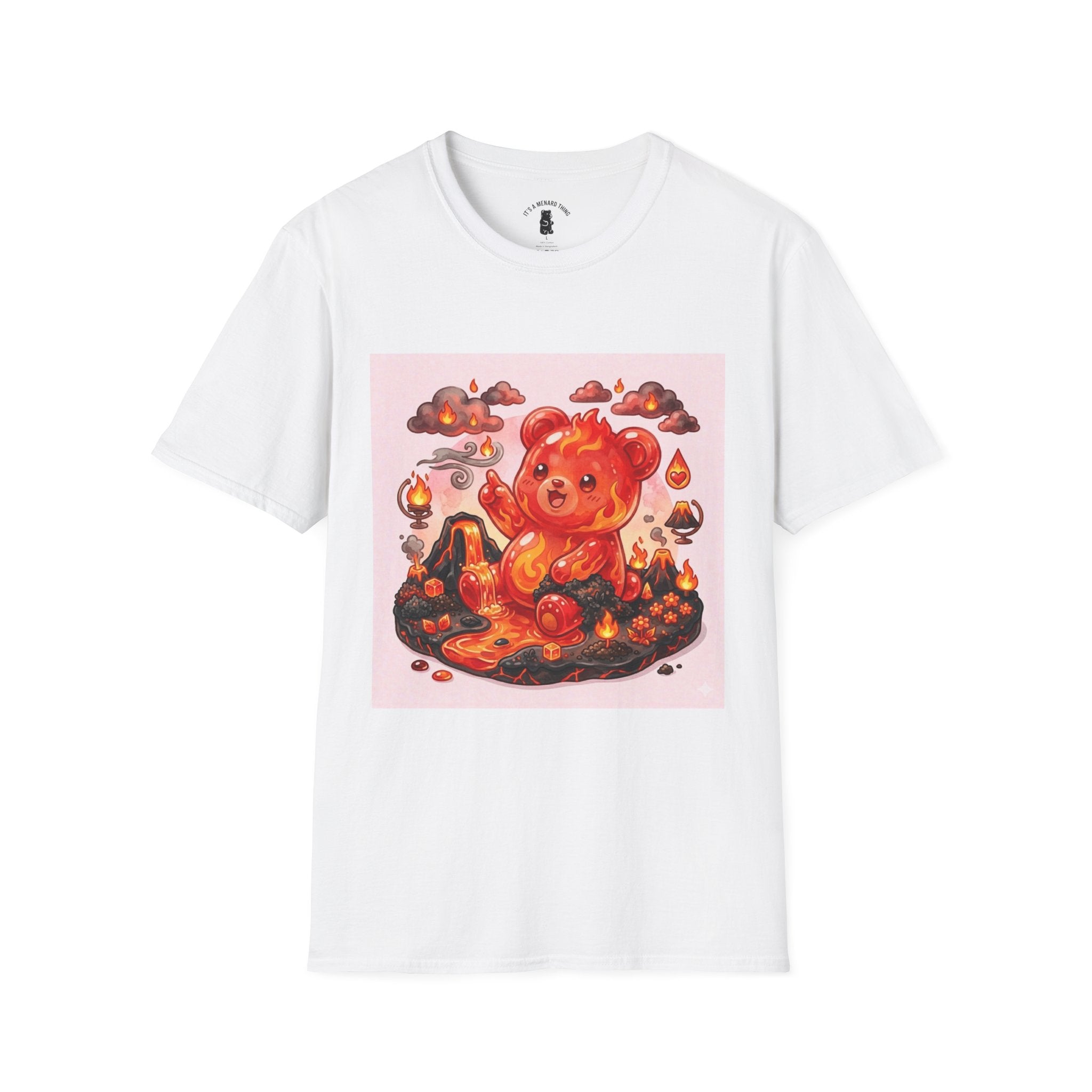 Elemental, Fire Style Volcano Red Gooey Gummy Bear — Cute Graphic T-Shirt