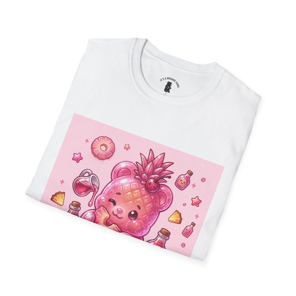 Exotic Pink Pineapple Gooey Gummy Bear — Kawaii Graphic T-Shirt