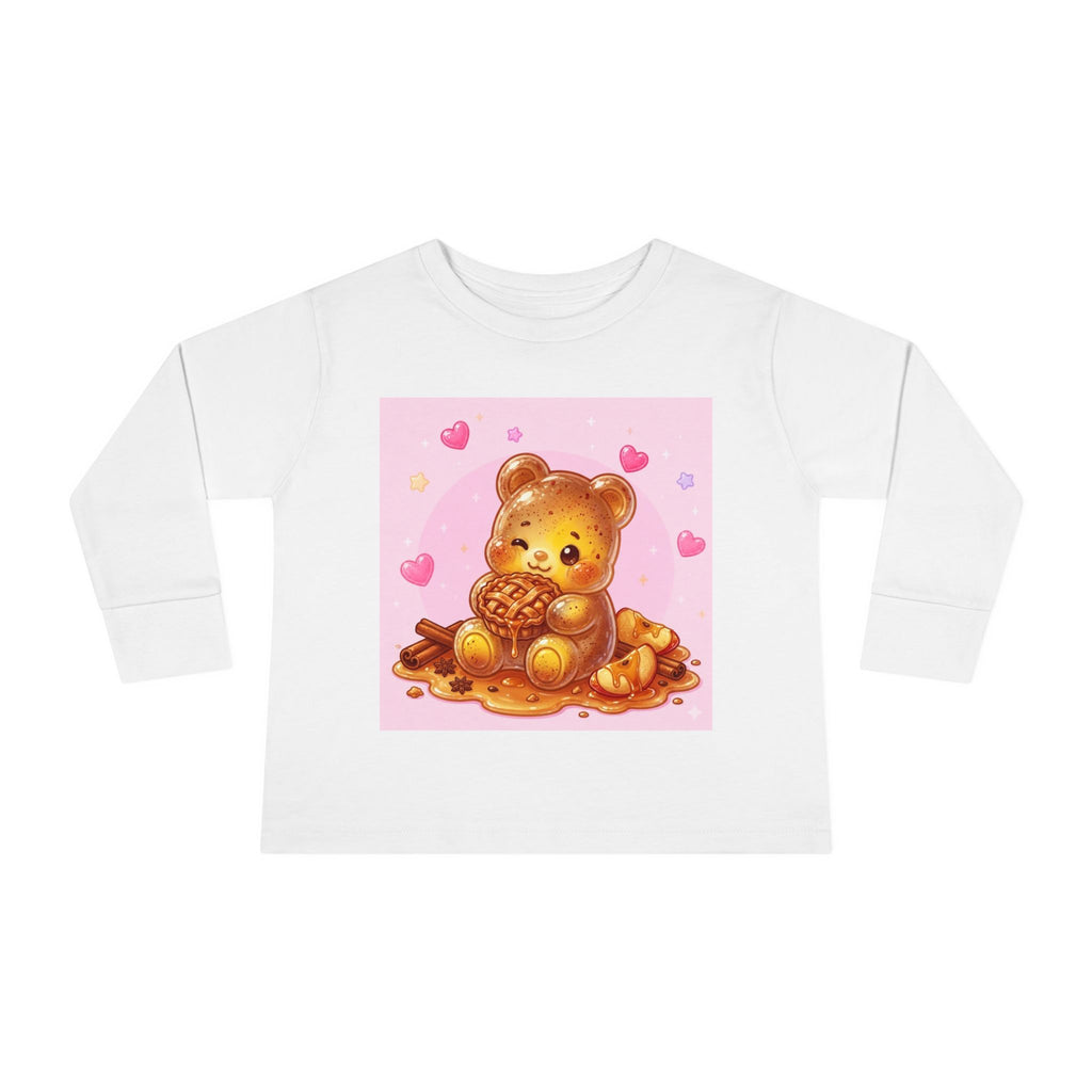 Cinnamon Sweet Fresh Apple Pie, Oozy Bear Gummy Friend- Kids Long Sleeve Shirt