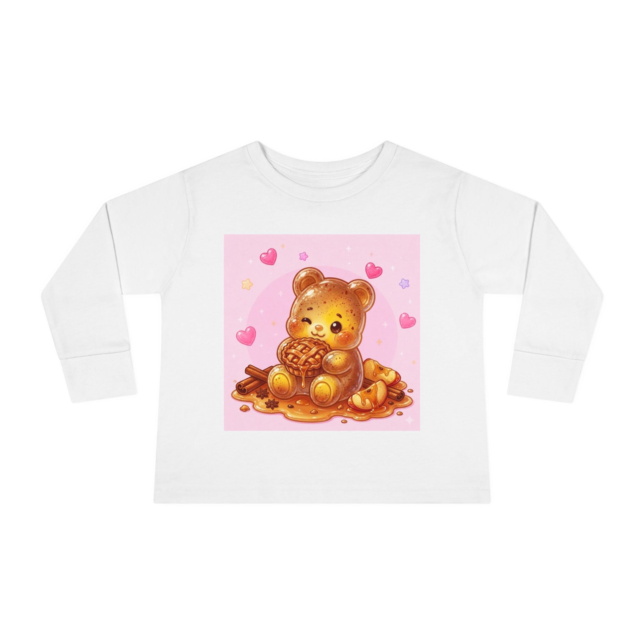 Cinnamon Sweet Fresh Apple Pie, Oozy Bear Gummy Friend- Kids Long Sleeve Shirt