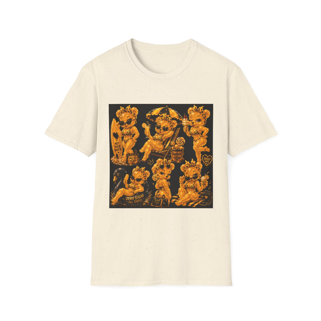 Vintage Style Oozy Bear Beach Babe Pin Up- Adult Graphic Shirt (18+)