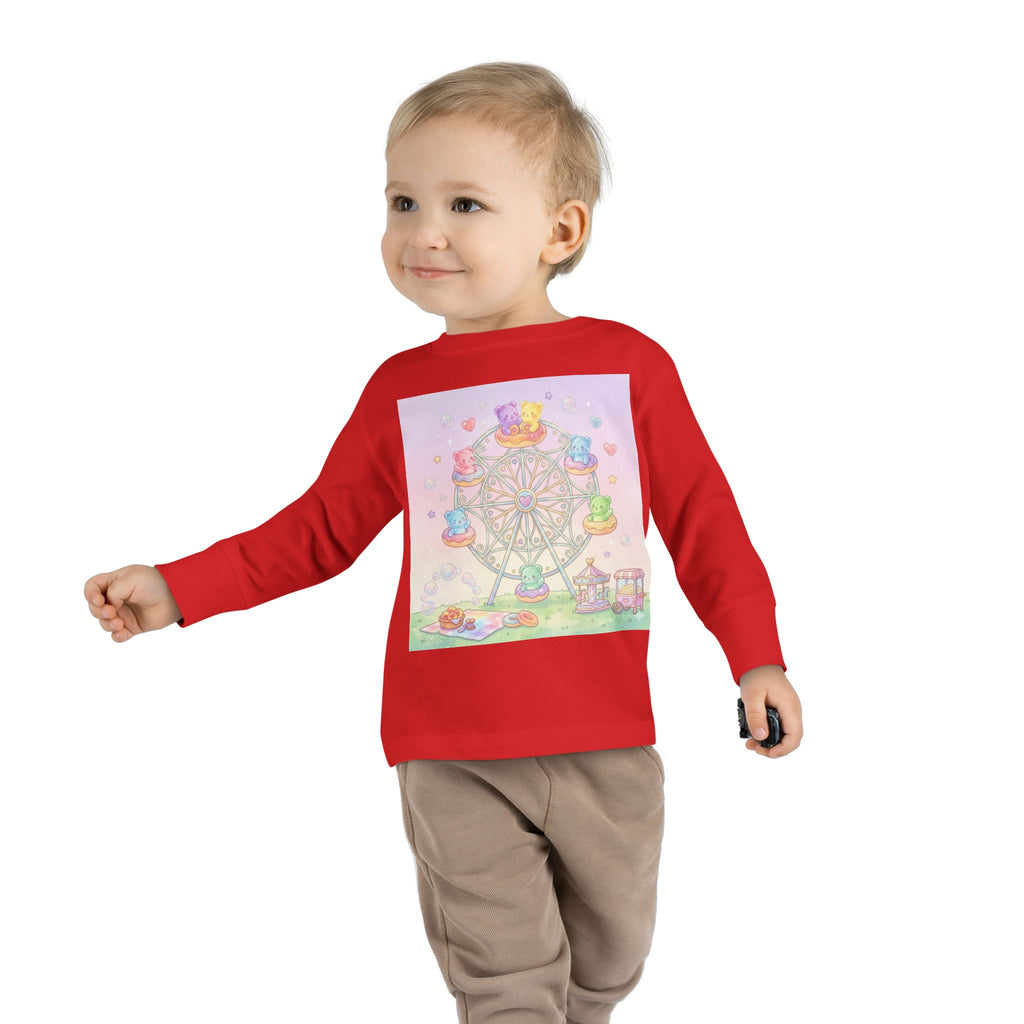 Pastel Carnival Ferris Wheel, Oozy Bear Gummy Friends- Graphic Long Sleeve Shirt