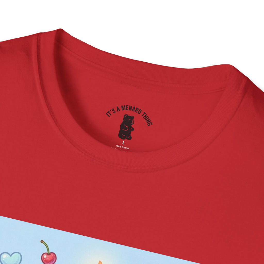 Cute Angel Food Cake, White Gooey Gummy Bear — Kawaii Graphic Tee