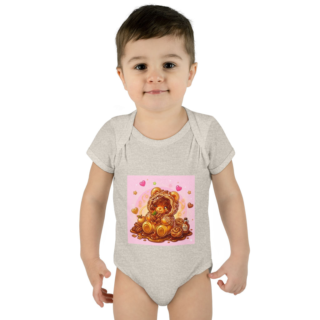 Maple Pecan Danish Gooey Gummy Bear in Puff PJs Baby Onesie