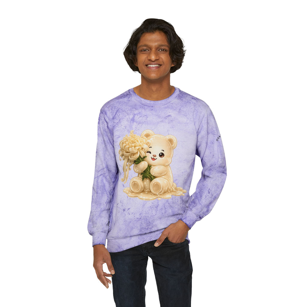 Cream Dream Chrysanthemum Blood, White Oozy Bear Gummies- Graphic Tie-Dye