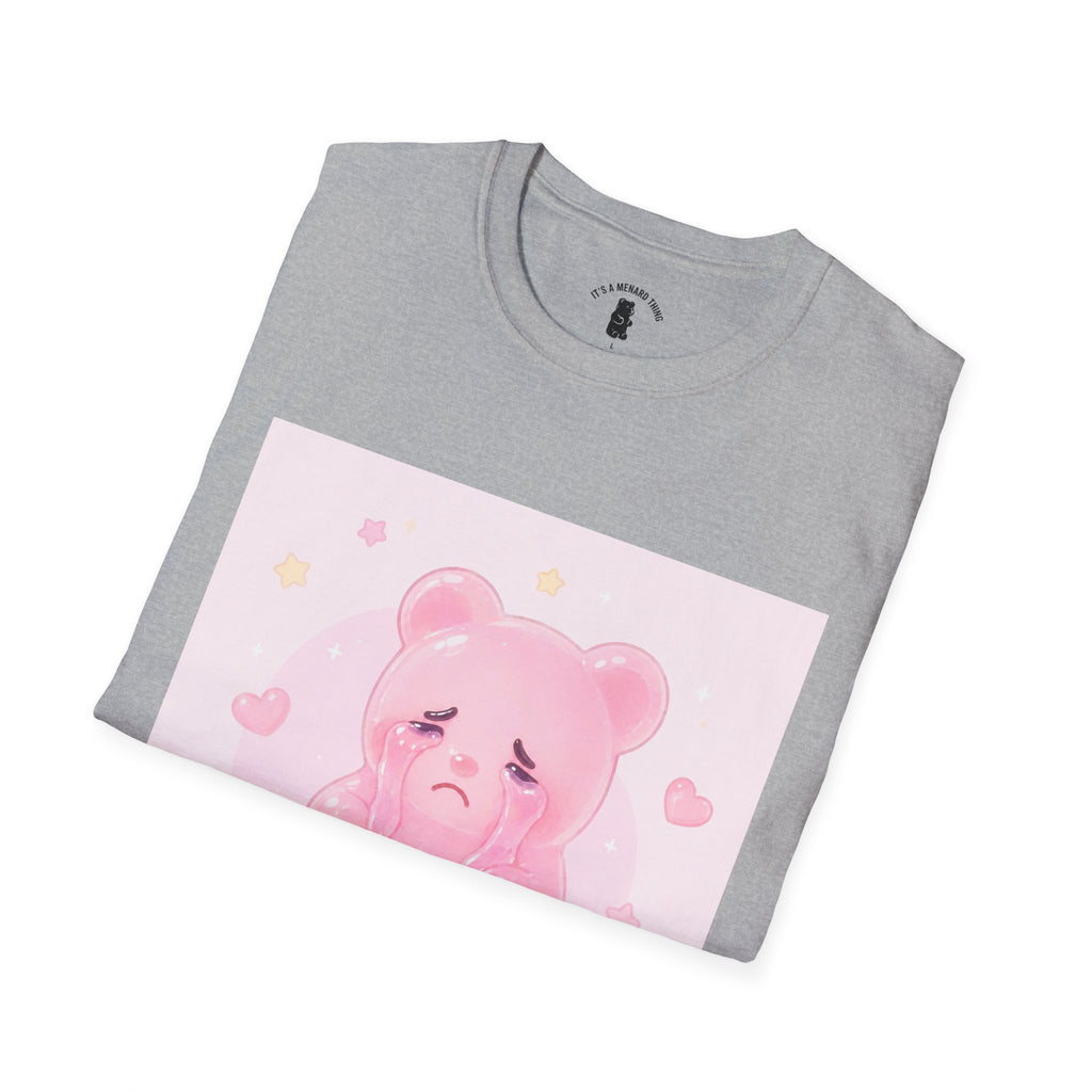 Crying Pink Gooey Gummy Bear- Graphic Tee